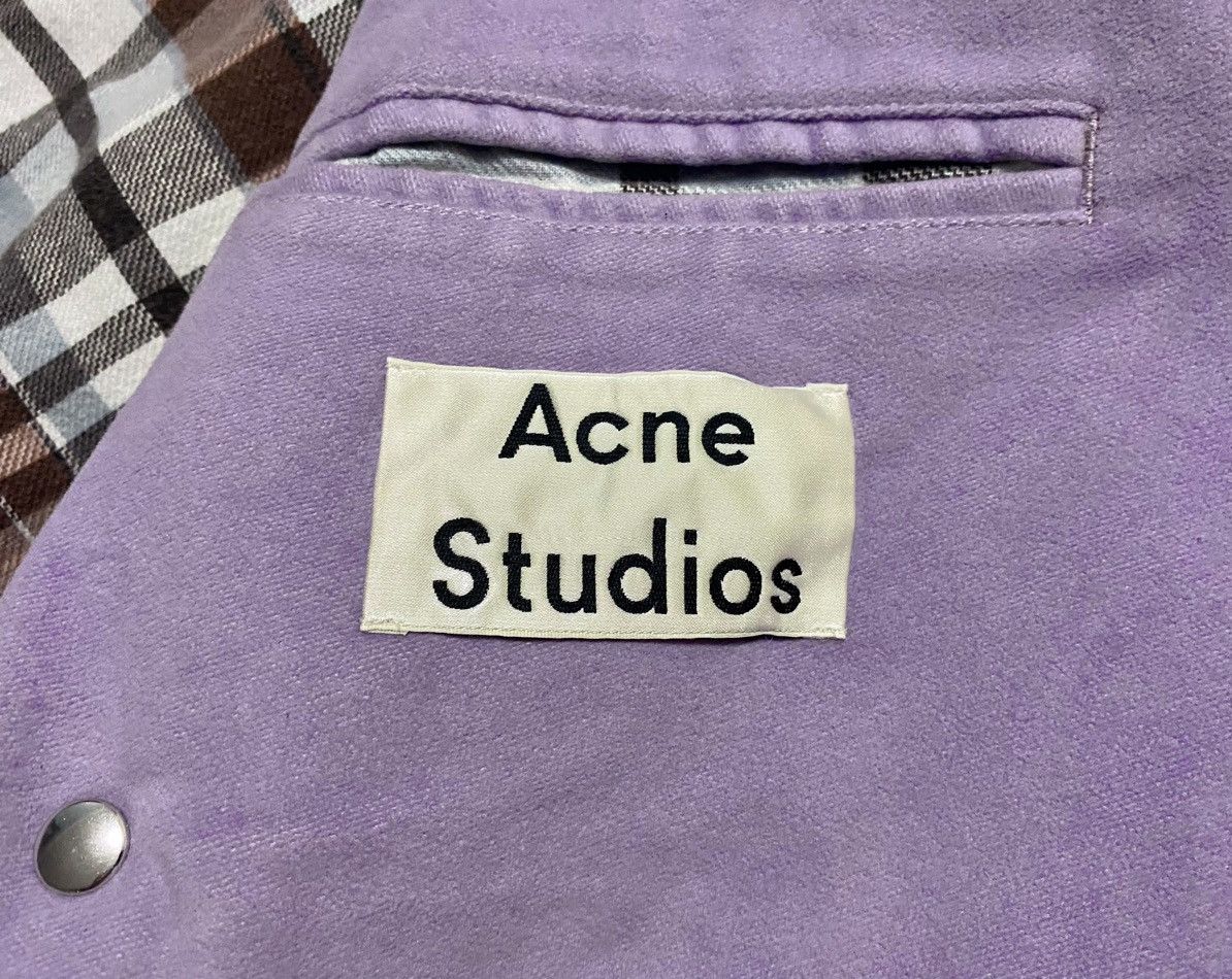 Acne Studios Women’s Oversized Single-breasted Cotton Blazer Light Purple Size ONE SIZE - 18 Thumbnail