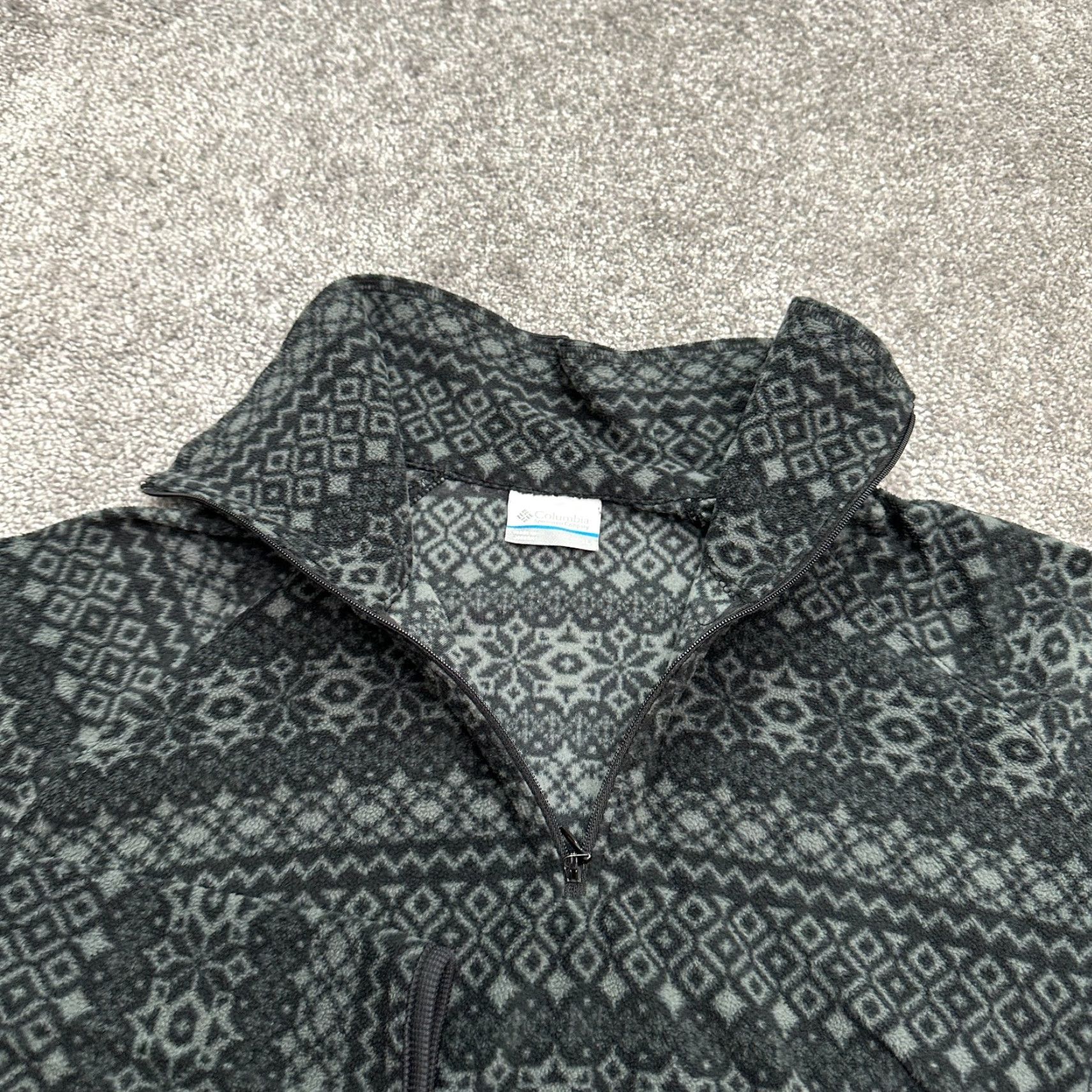 Vintage Columbia Jacket Womens L Black Geometric 1/4 Zip Outdoor Modern Indoor Seasonal Size L / US 10 / IT 46 - 5 Thumbnail