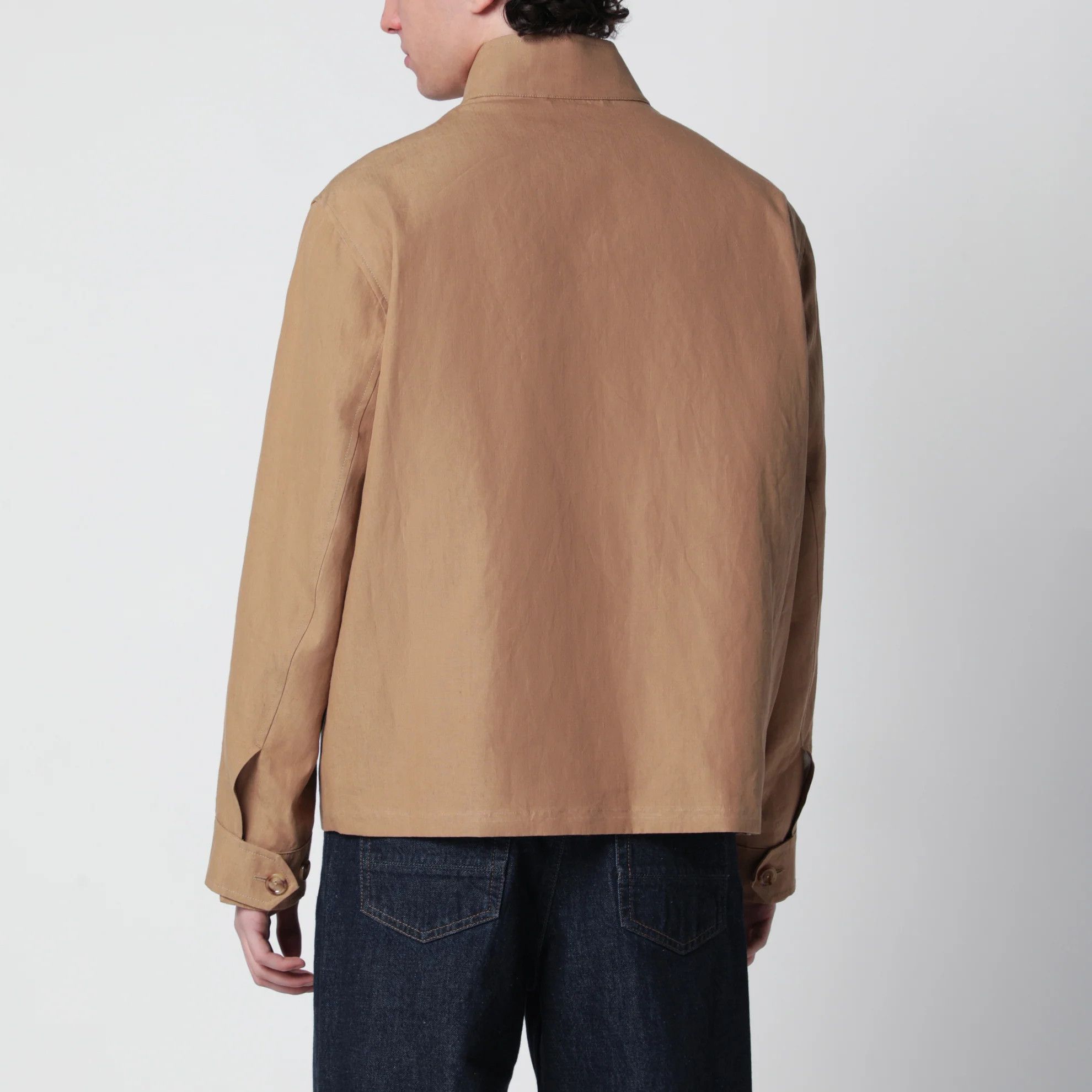 Lardini o1d2blof0526 Linen-blend Jacket in Brown Size US M / EU 48-50 / 2 - 3 Thumbnail