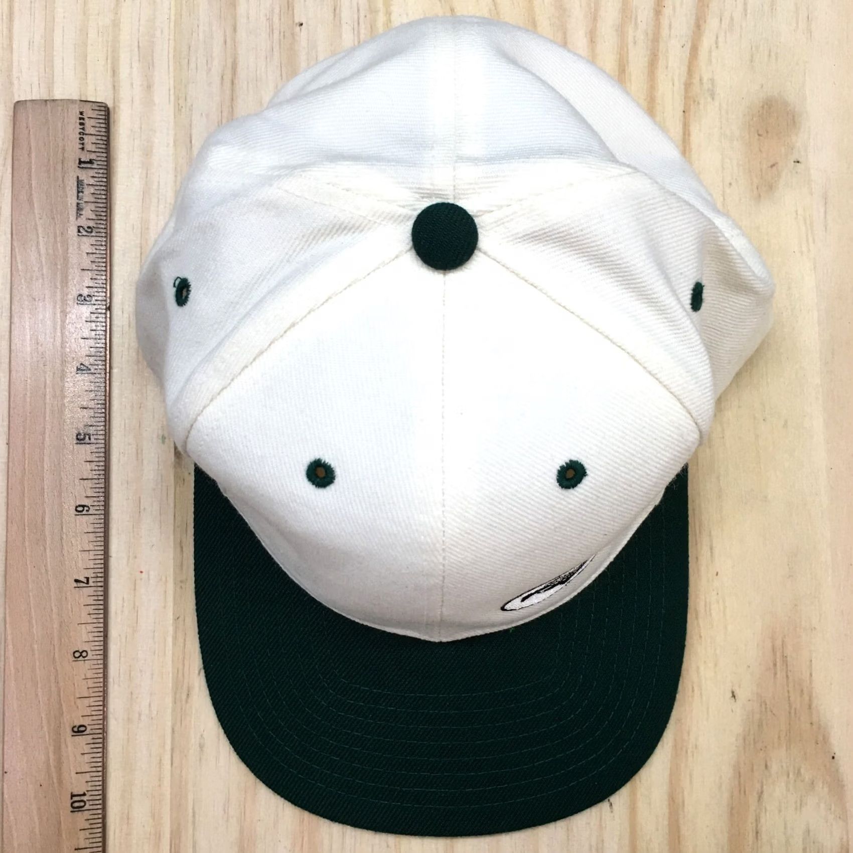 Vintage Headmaster Hat Mens One Size White Eagle Snapback Cap Green Embroidered Logo Size ONE SIZE - 3 Thumbnail