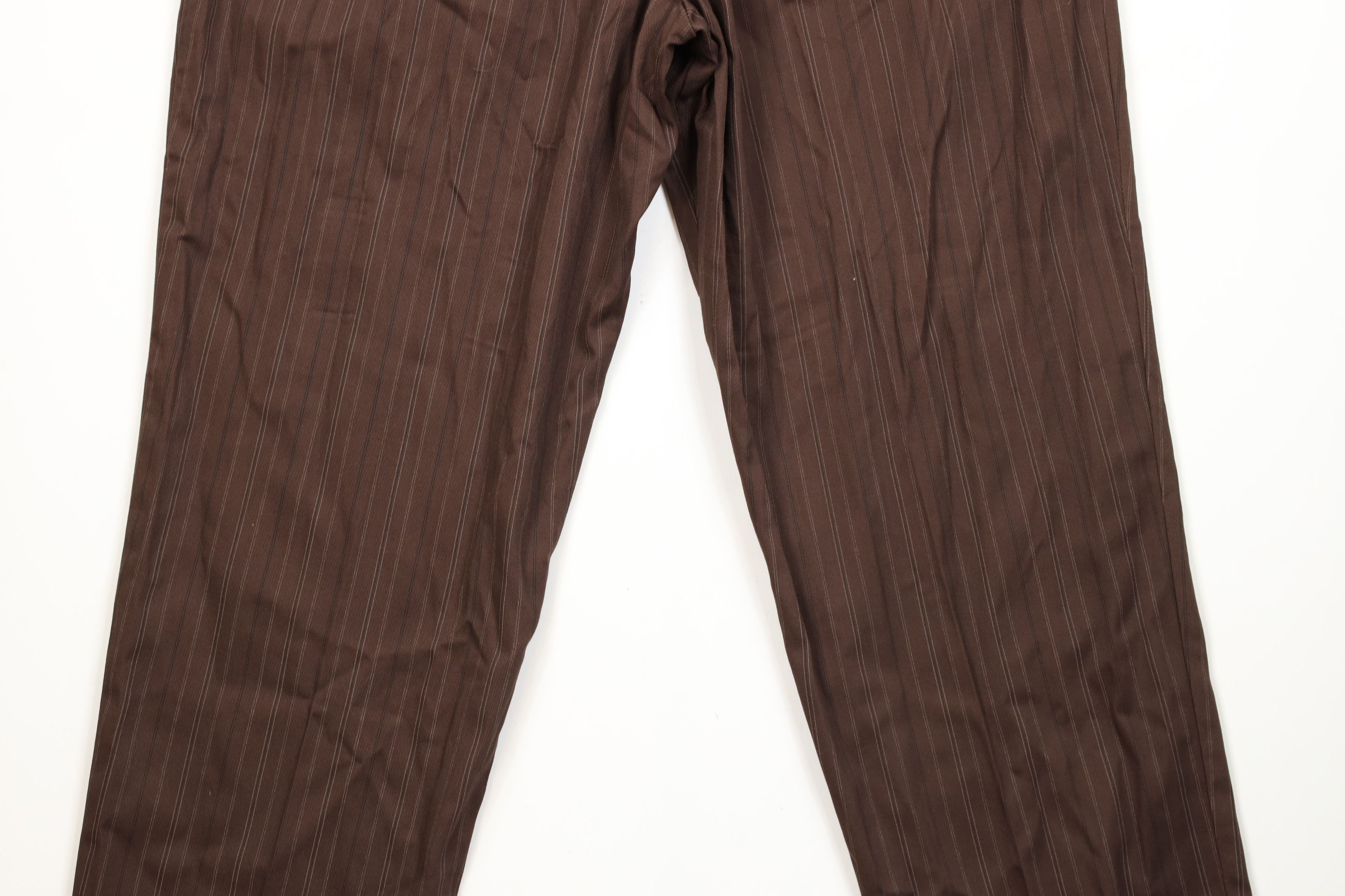 Vintage Vintage 90s Streetwear Tapered Leg Pants Brown Cotton Size 40" / US 18 - 13 Thumbnail