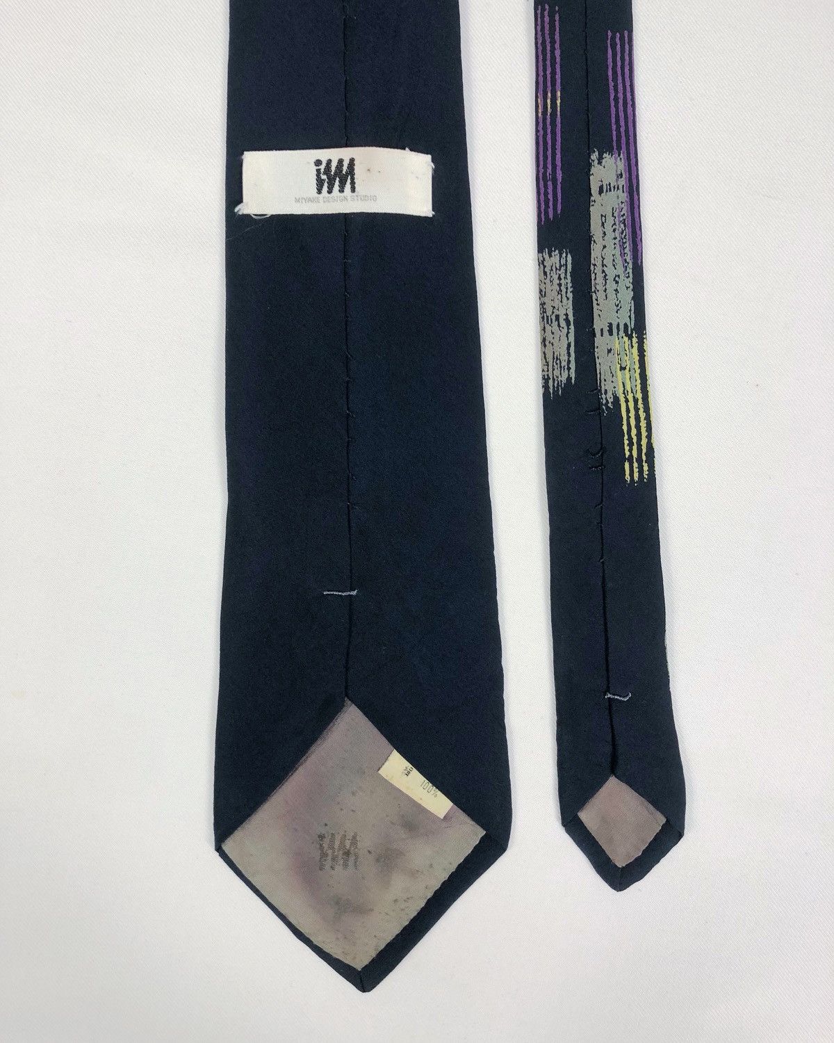 Issey Miyake Rare Vintage Issey Miyake IM Abstract Silk Tie Size ONE SIZE - 4 Thumbnail