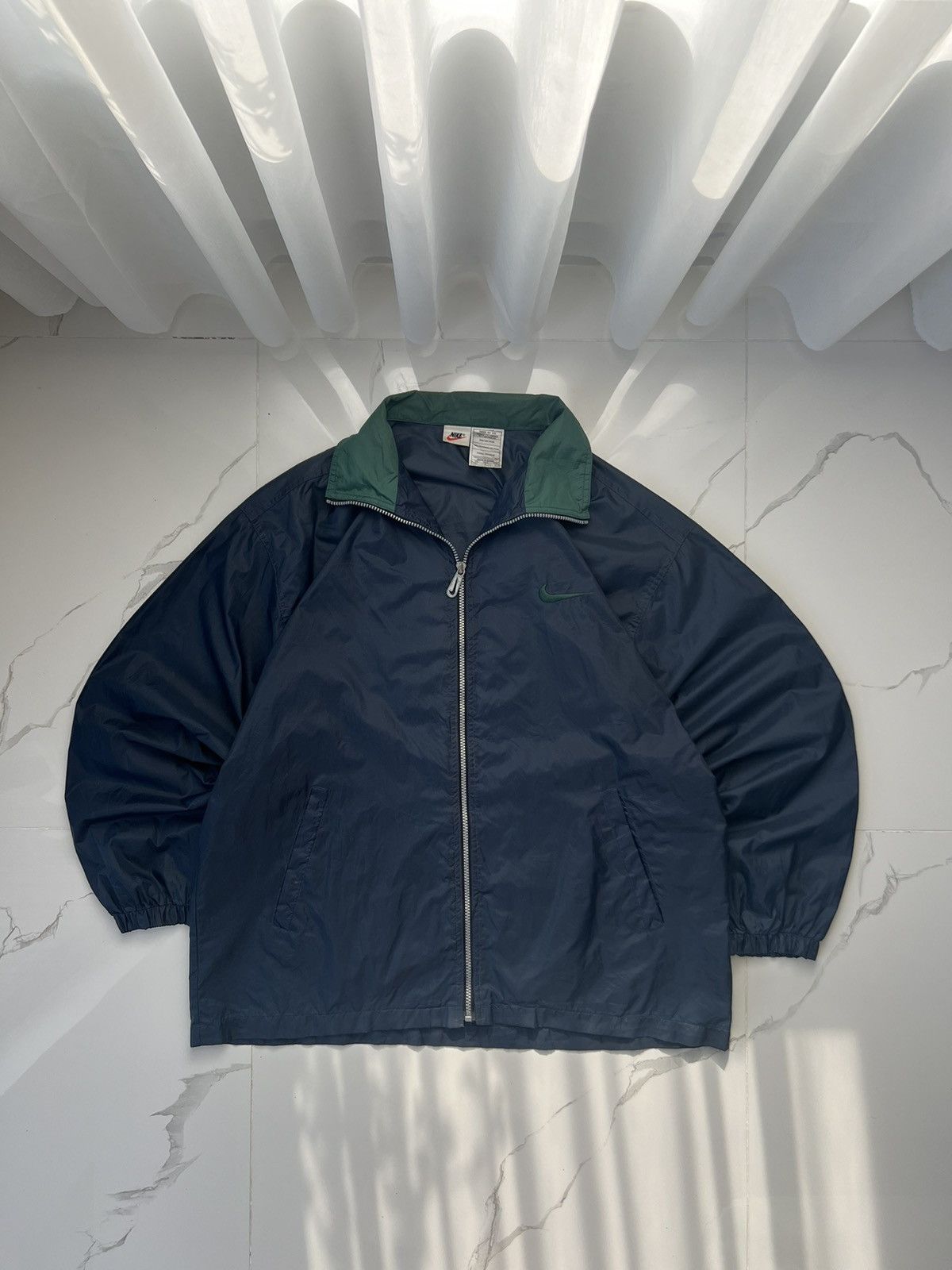 Nike × Vintage 90's NIKE BACK SWOOSH Y2K TRACK JACKET RARE GORPCORE Size US L / EU 52-54 / 3 - 1 Thumbnail