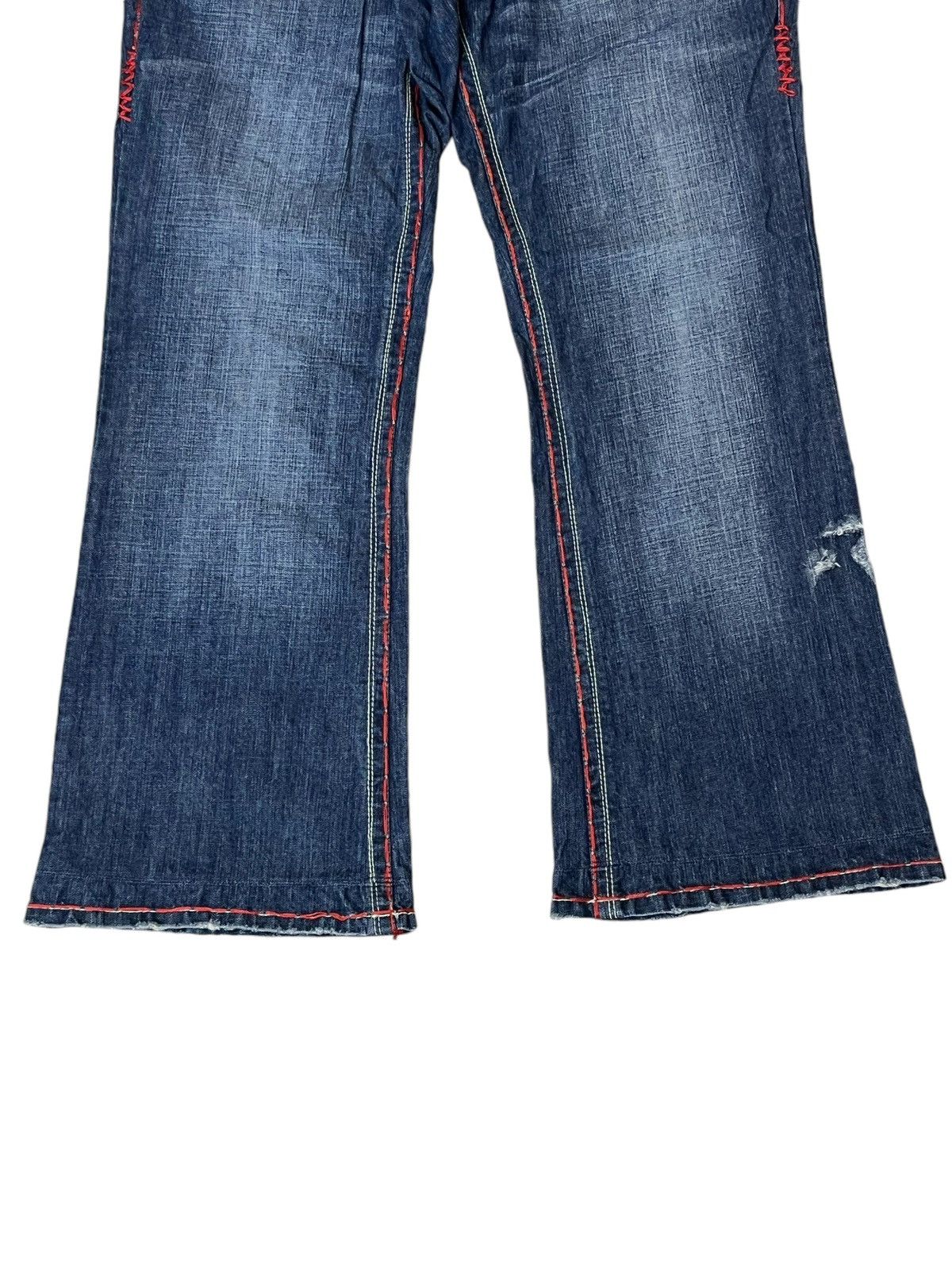 Japanese Brand FLARED🔥LAGUNA BEACH RHINESTONE MADE IN USA FLARED JEANS Size US 36 / EU 52 - 3 Thumbnail