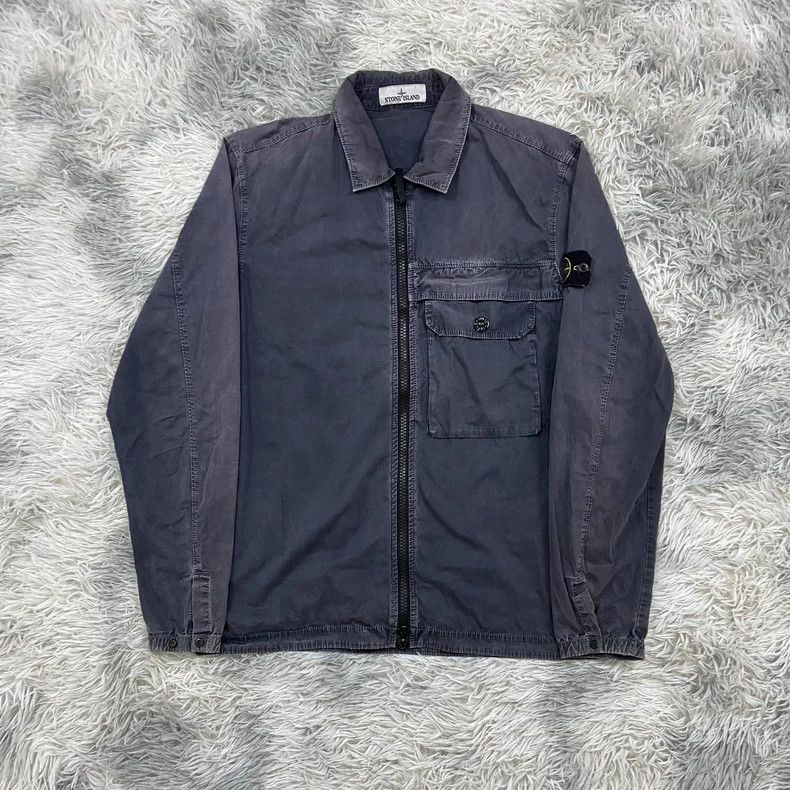 Stone Island stone island Grey washed and worn-out single pocket zipper Size US L / EU 52-54 / 3 - 1 Thumbnail