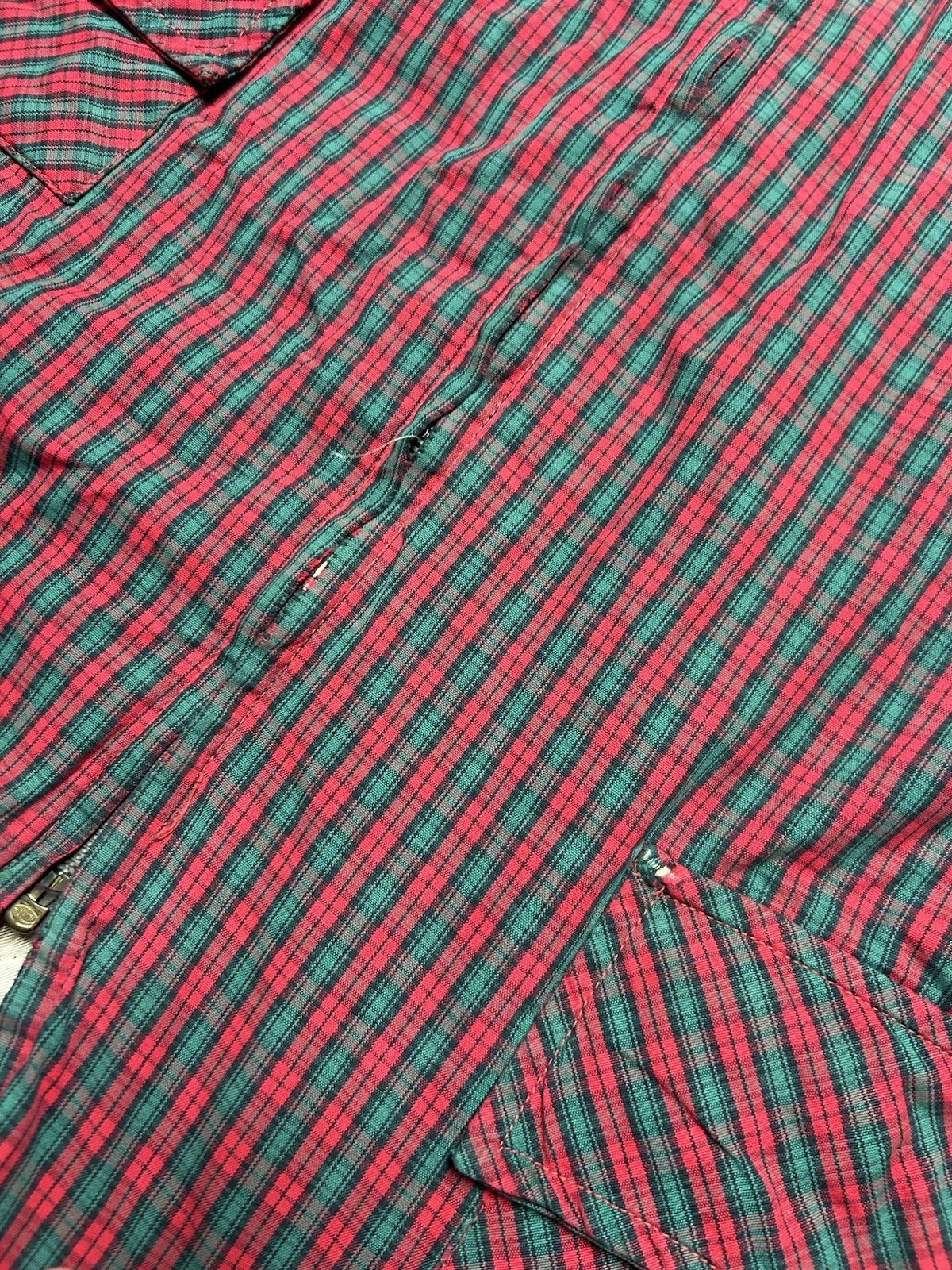 Vintage 50s quilt lined jacket crown zip 3 pocket cotton plaid S/M? Size US M / EU 48-50 / 2 - 4 Thumbnail