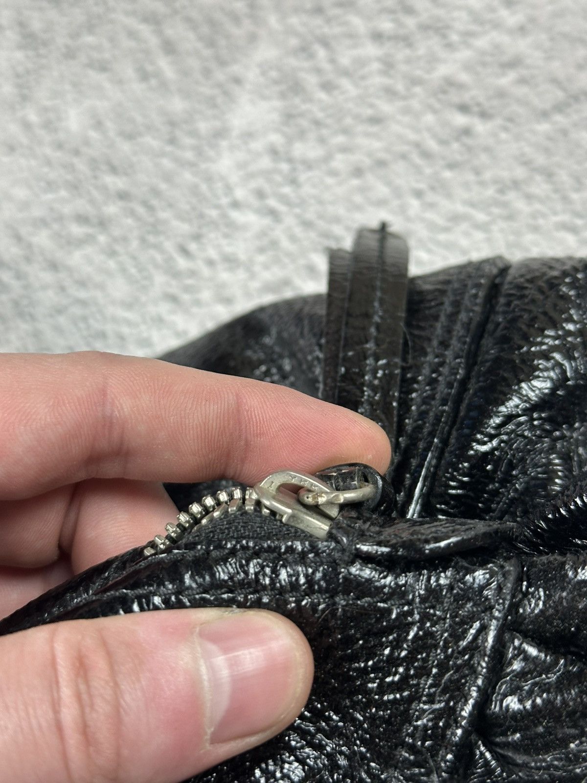 Moschino Moschino Black Patent Shoulder Bag Luxury Distressed Y2K SK8 Size ONE SIZE - 15 Thumbnail