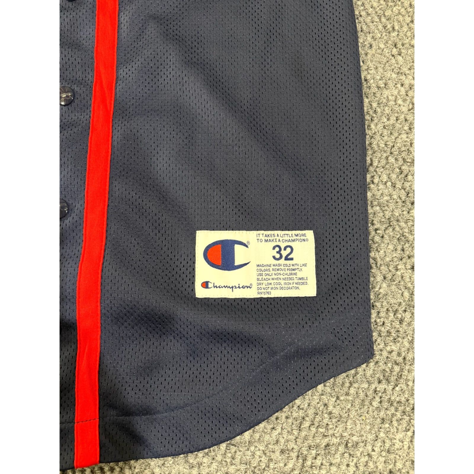 Champion Champion blue sleeveless crown baseball dress womens xs snap logo jersey puff sleeve knee length lined A-Line solid knit polyester Size XS / US 0-2 / IT 36-38 - 3 Thumbnail