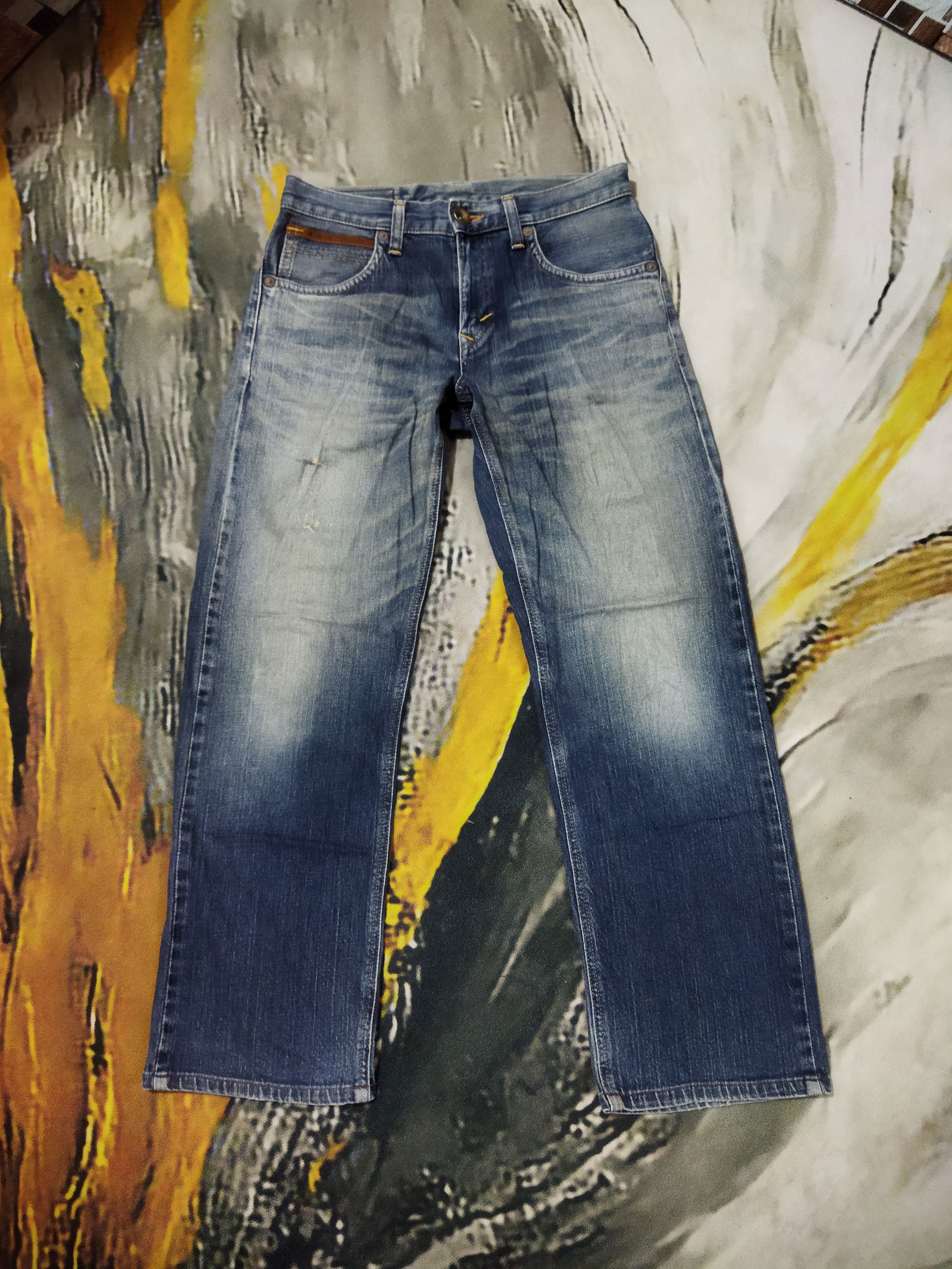 image of Distressed Denim x Edwin Vintage Edwin Exs404 Distressed Faded Blue Jeans Pants, Men's (Size 31)