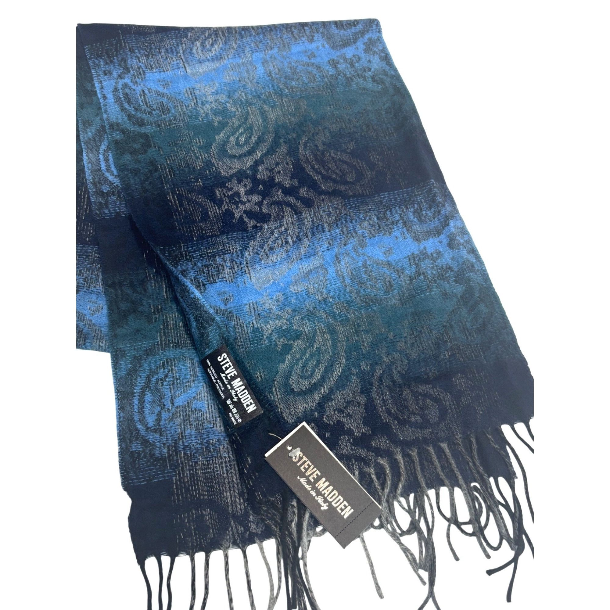 Steve Madden Steve Madden Mid Weight Ombré Paisley Scarf, 11”x 70”, Blue Size ONE SIZE - 1 Thumbnail