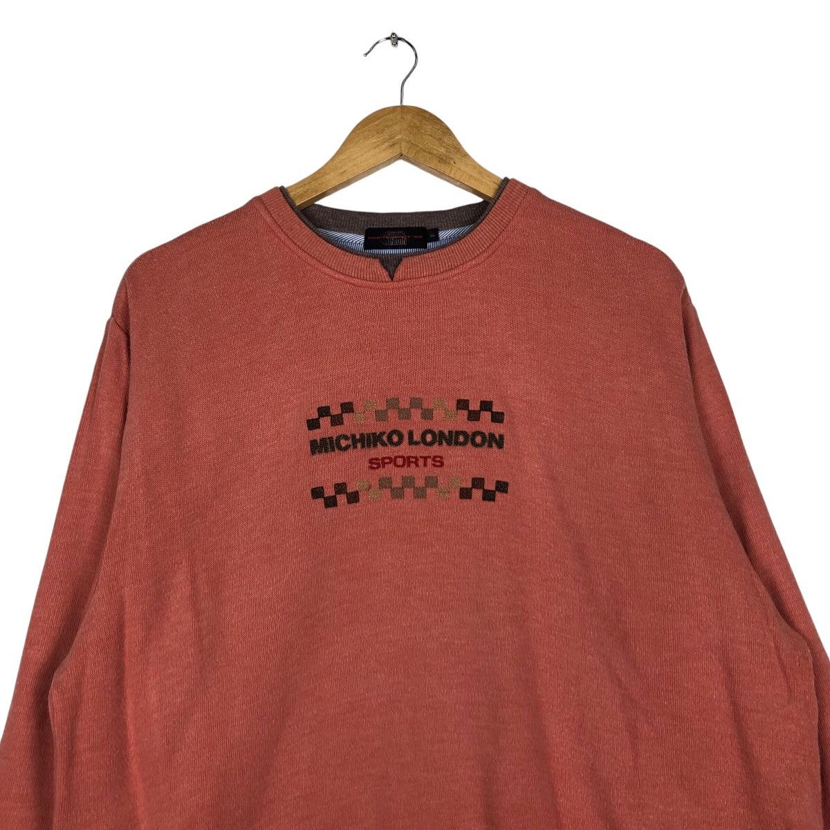 Japanese Brand × Michiko Koshino London × Vintage Vintage Michiko London Sports Sweatshirt 90s top brand Size US L / EU 52-54 / 3 - 2 Thumbnail