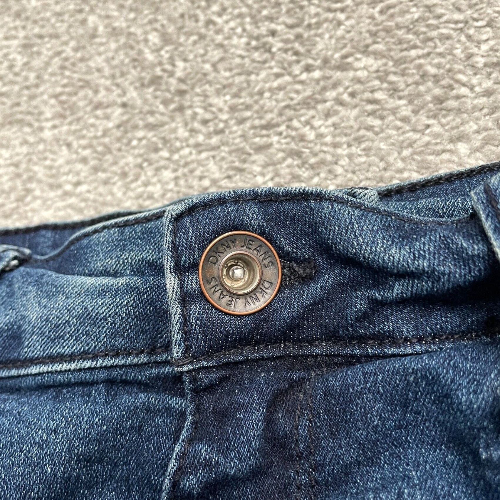 DKNY DKNY Jeans Shorts Denim Womens 14 Blue Dark Wash High Rise Stretch Casual 34x7 Size 36" / US 14 / IT 50 - 3 Thumbnail