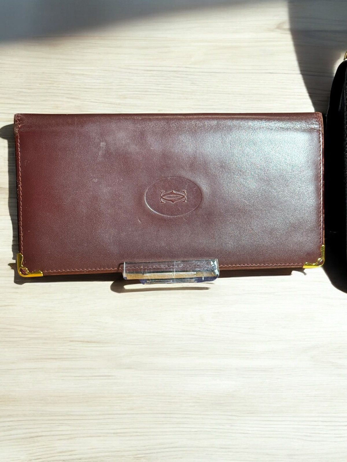 Cartier Cartier Long Wallet Logo Leather Wine Red Brown Women's Size ONE SIZE - 1 Thumbnail