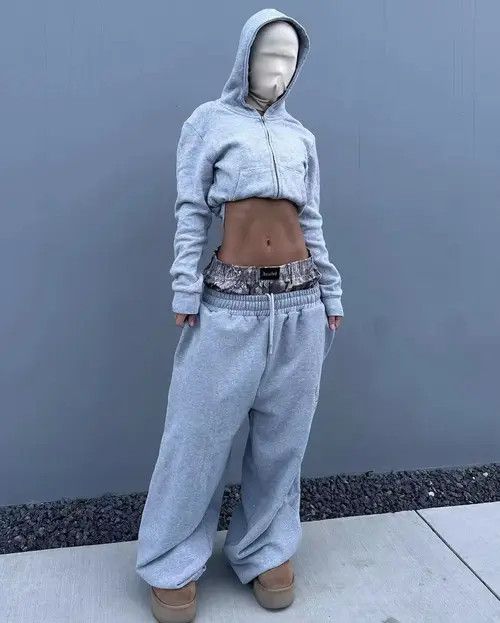 VIBE Double Waist Camouflage Boxer Baggy Sweatpants Size US 34 / EU 50 - 5 Thumbnail