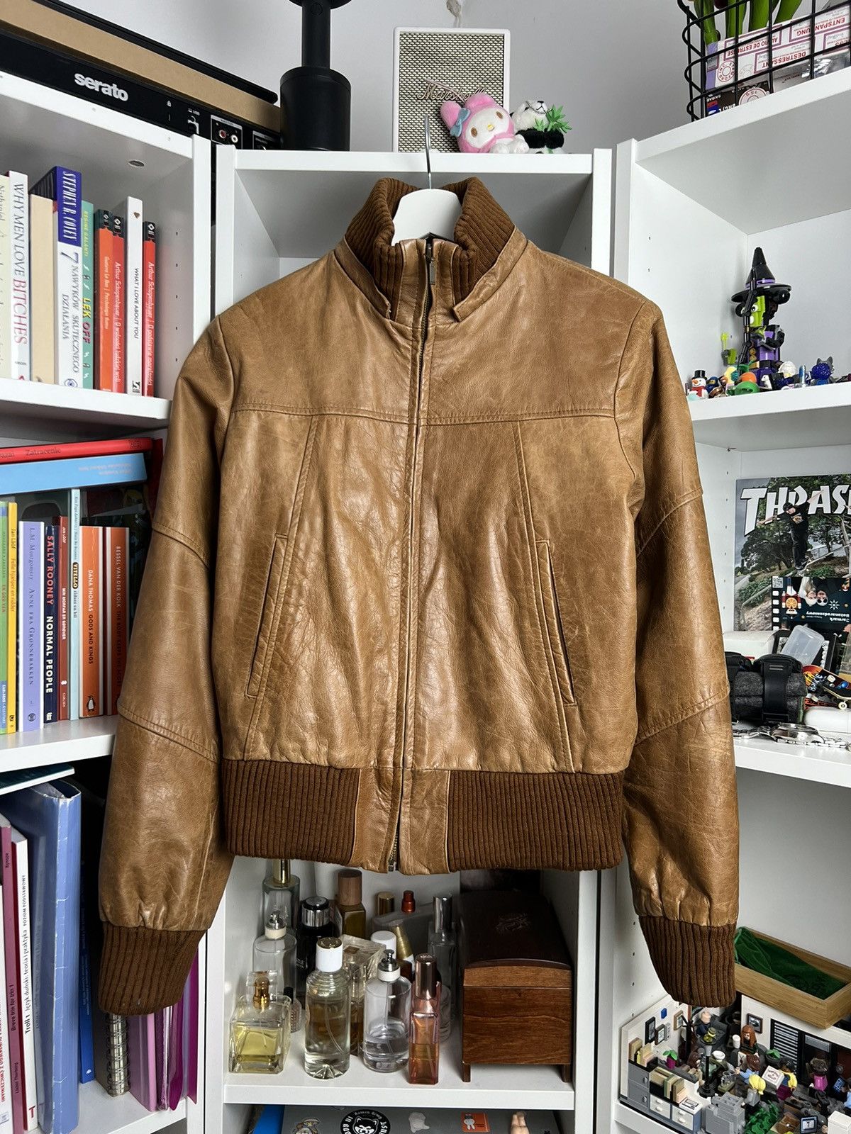 Other Vintage Y2K cropped leather moto biker racing jacket XL 90s Size XL / US 12-14 / IT 48-50 - 1 Thumbnail