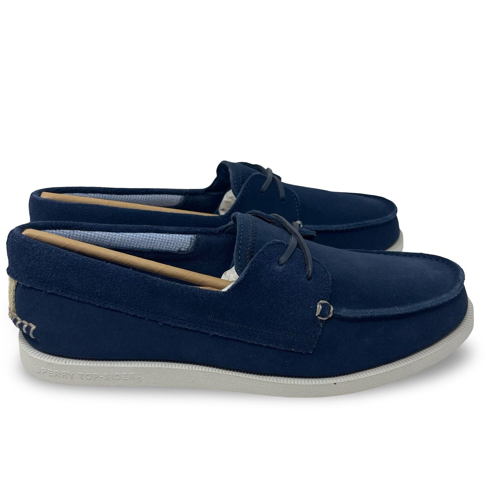 New Sperry Original Sirocco Suede Boat Shoe in Navy Blue 10