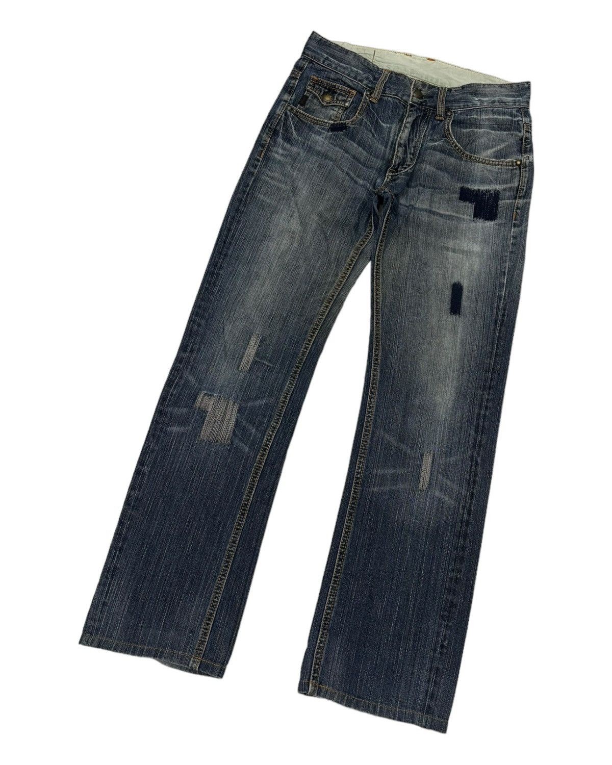 20471120 × Beauty Beast × Japanese Brand 291295=HOMME JAPANESE DISTRESSED DENIM JEANS RARE Size US 28 / EU 44 - 7 Thumbnail
