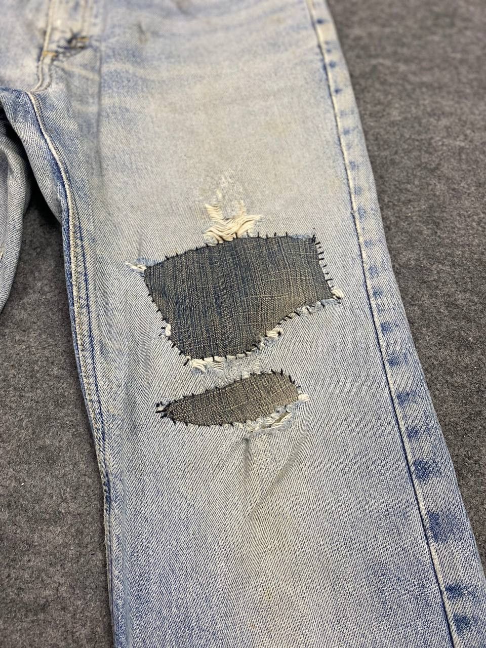 Lee vintage lee riders distressed reworked denim nice design Size US 31 - 14 Thumbnail