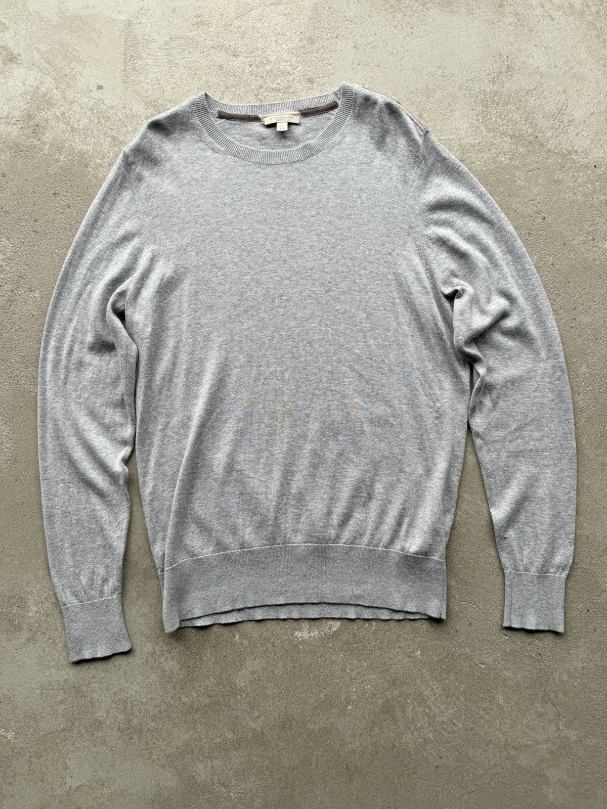 image of Burberry Burrbery Brit Cashmere Sweater in Grey, Men's (Size XL)