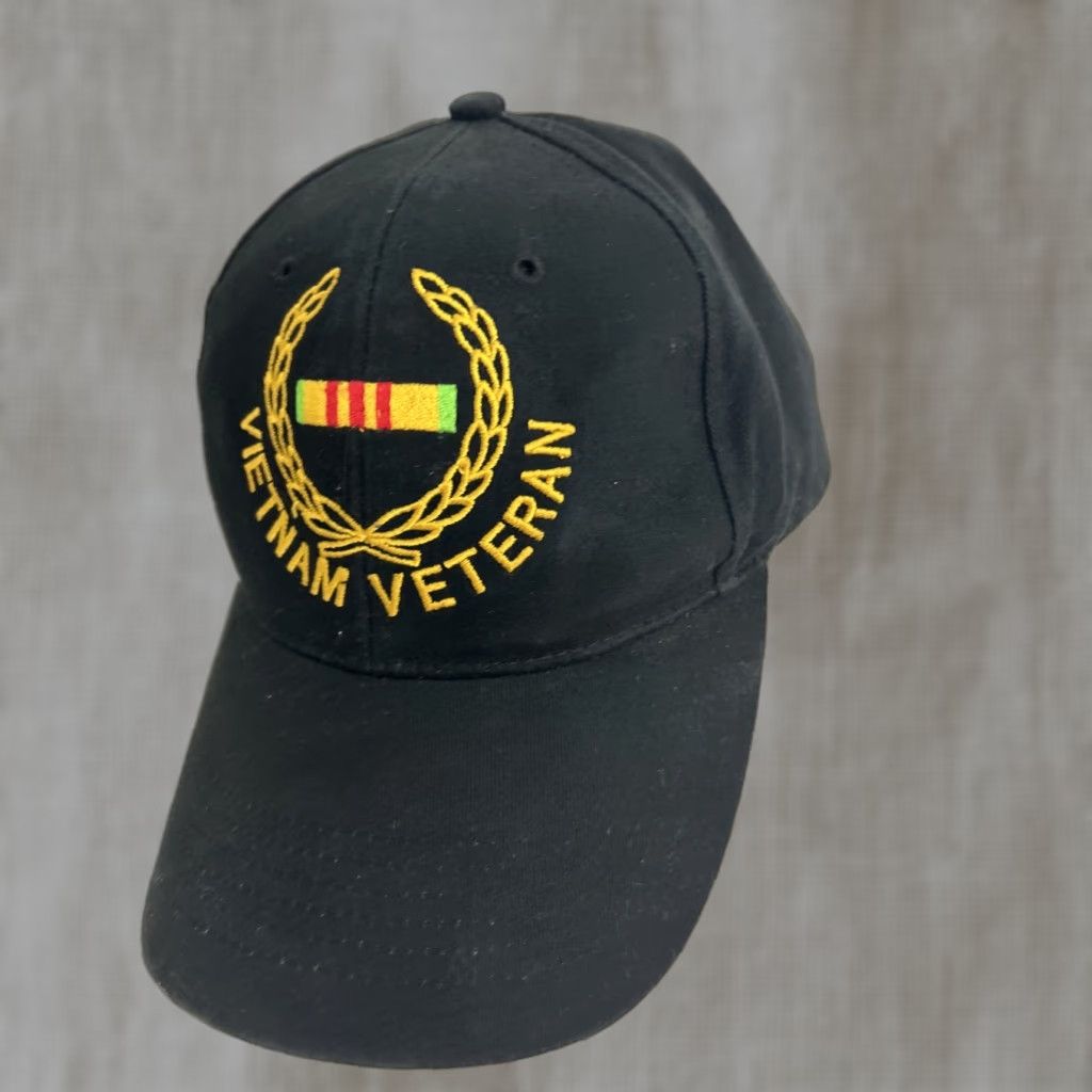 Rothco Vietnam Veteran Hat Black Rothco Adjustable Strap Back Baseball Cap Men One Size Size ONE SIZE - 1 Thumbnail