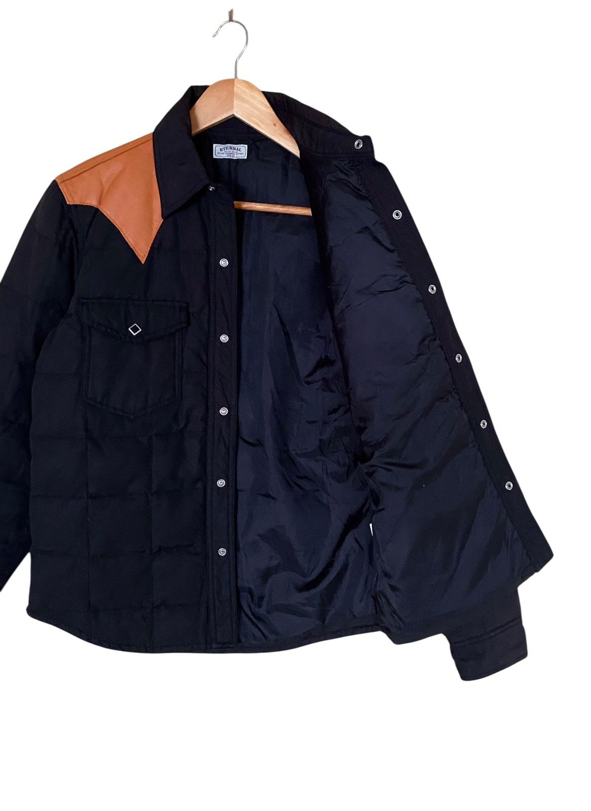 Eternal Very Rare Vintage Brand Eternal Leather Puffer Jacket 2000s Size US M / EU 48-50 / 2 - 3 Thumbnail