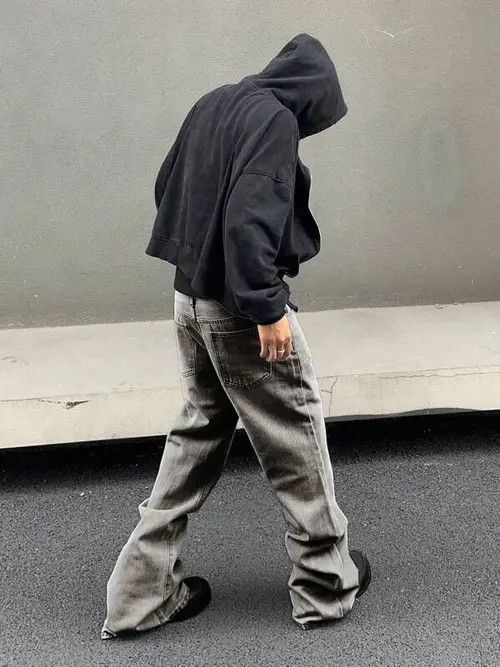Jean × Vintage Stacked Denim Jeans Drip Hip Hop Size US 32 / EU 48 - 4 Thumbnail