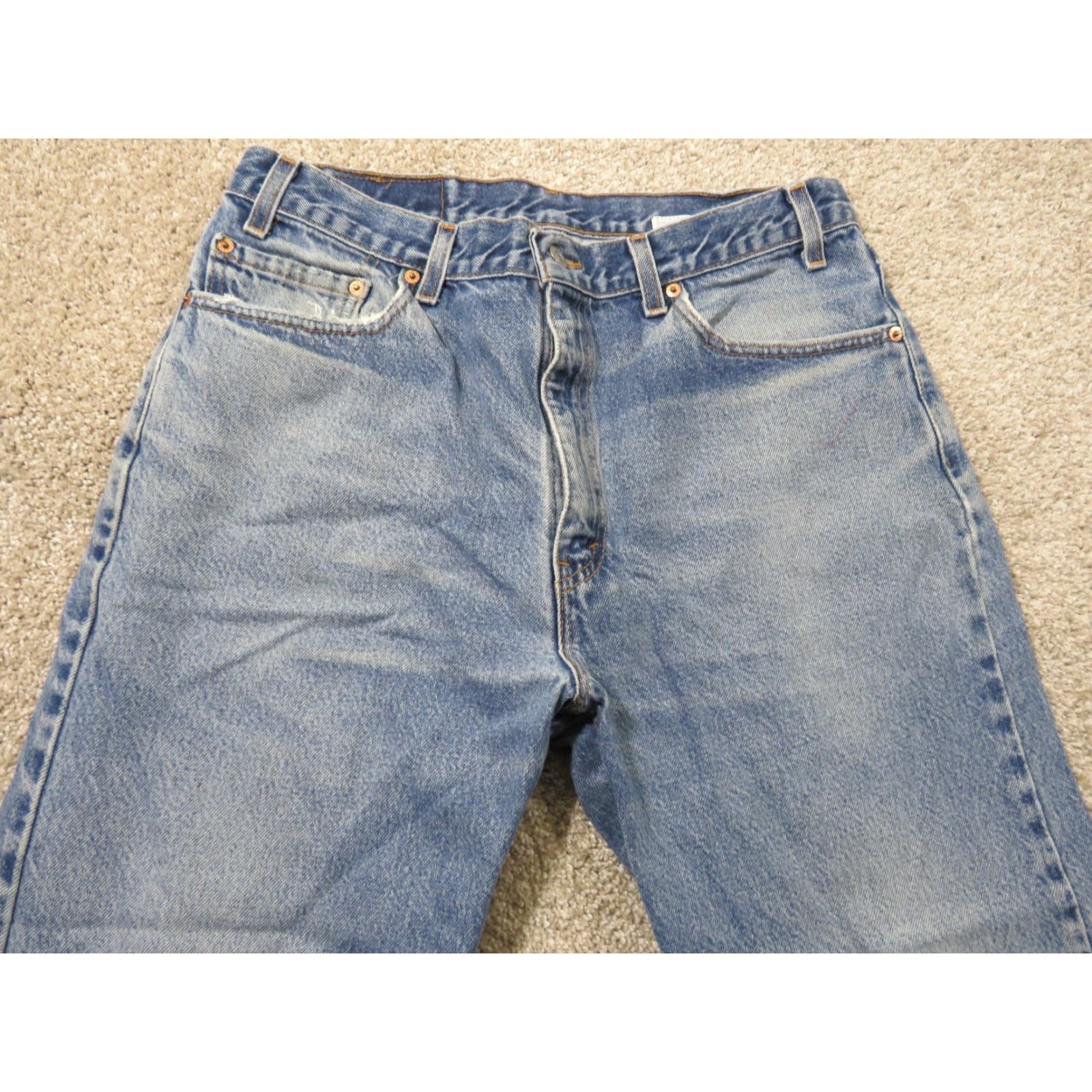 Levi's VTG Levi's 505 Jeans Denim Straight Leg 33x25.5 Men's Blue Reg Fit USA Vintage 2001 Size US 33 - 3 Thumbnail
