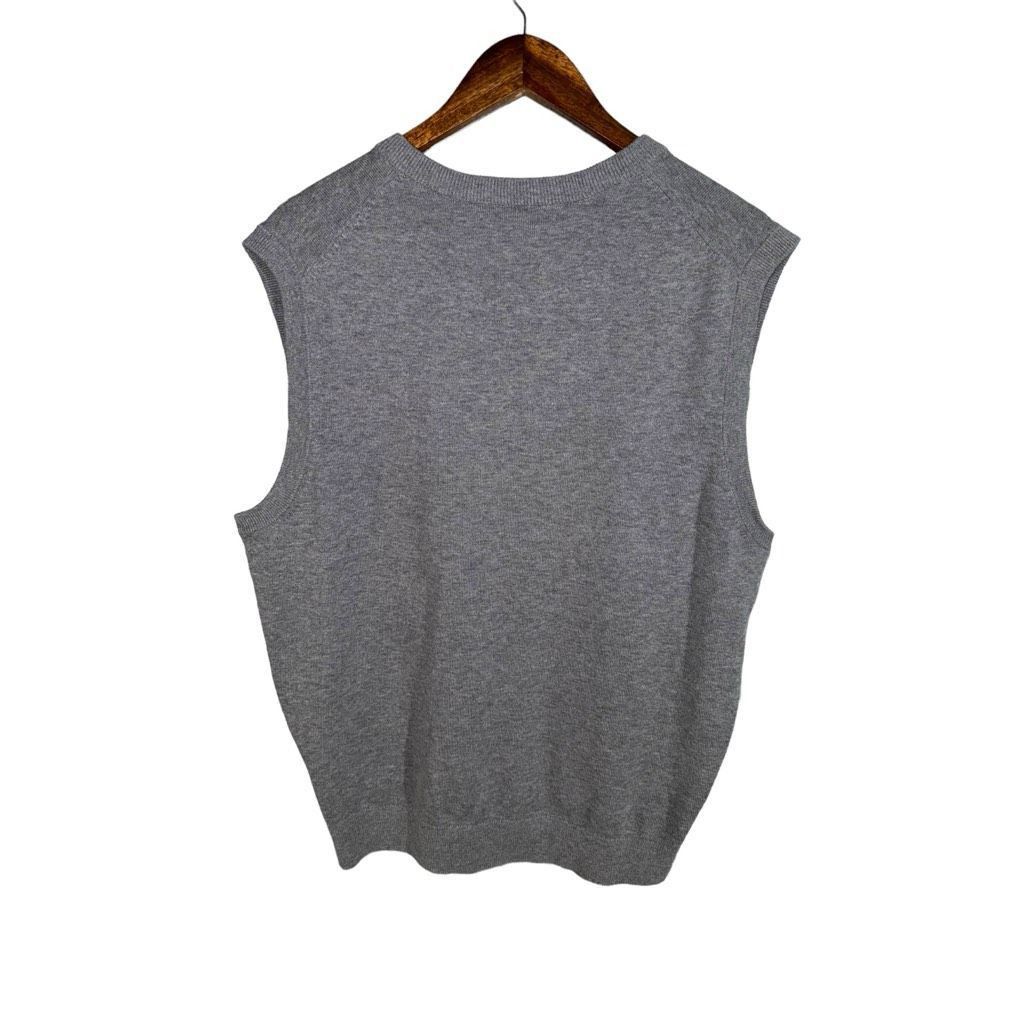 Daniel Cremieux Gray Daniel Cremieux Pima Cotton V Neck Sweater Vest Size L Size US L / EU 52-54 / 3 - 6 Thumbnail