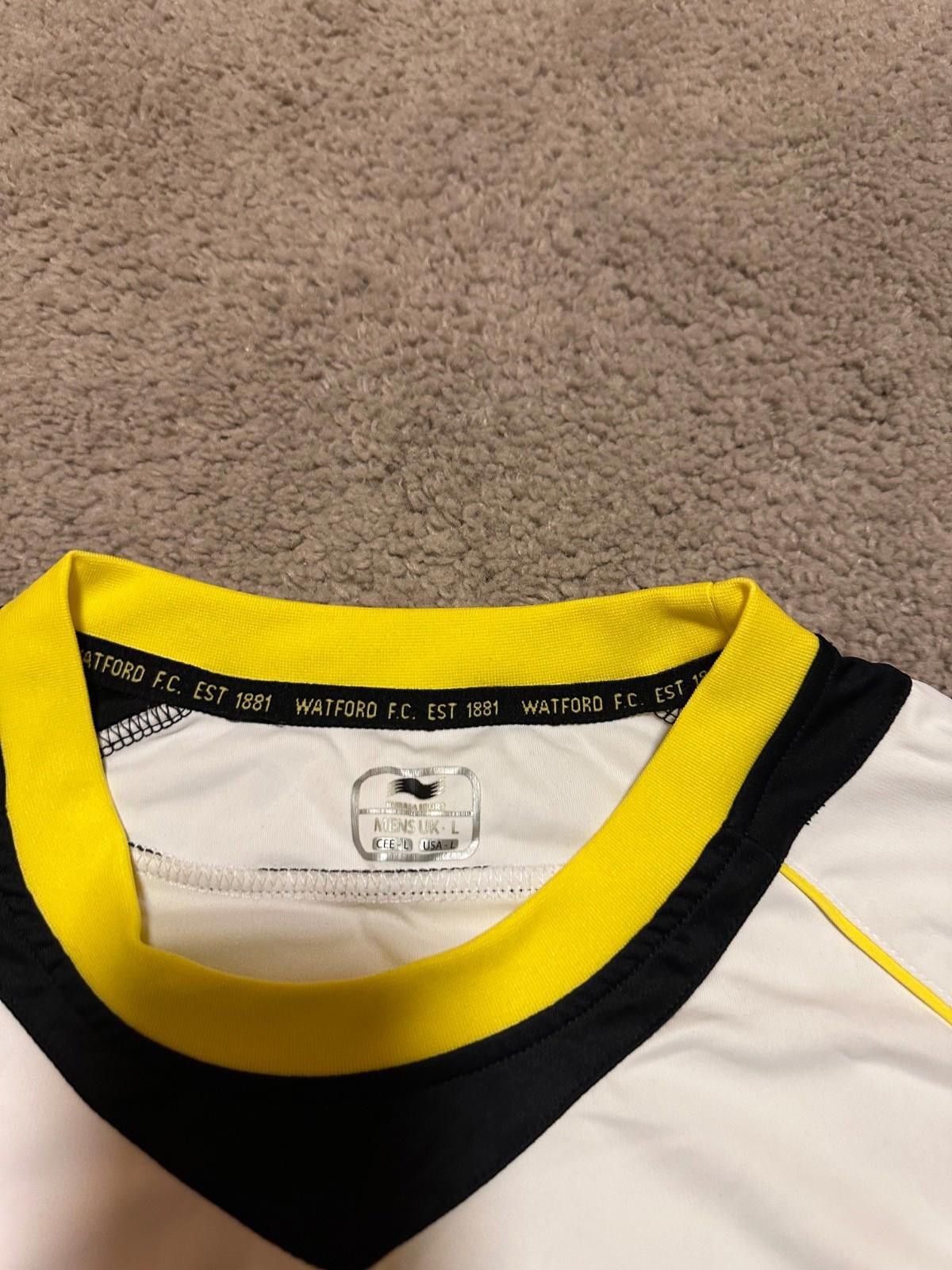 Burma Bibas FC WATFORD 2011/12 Away Football Shirt Soccer Jersey Burrda Size US L / EU 52-54 / 3 - 4 Thumbnail