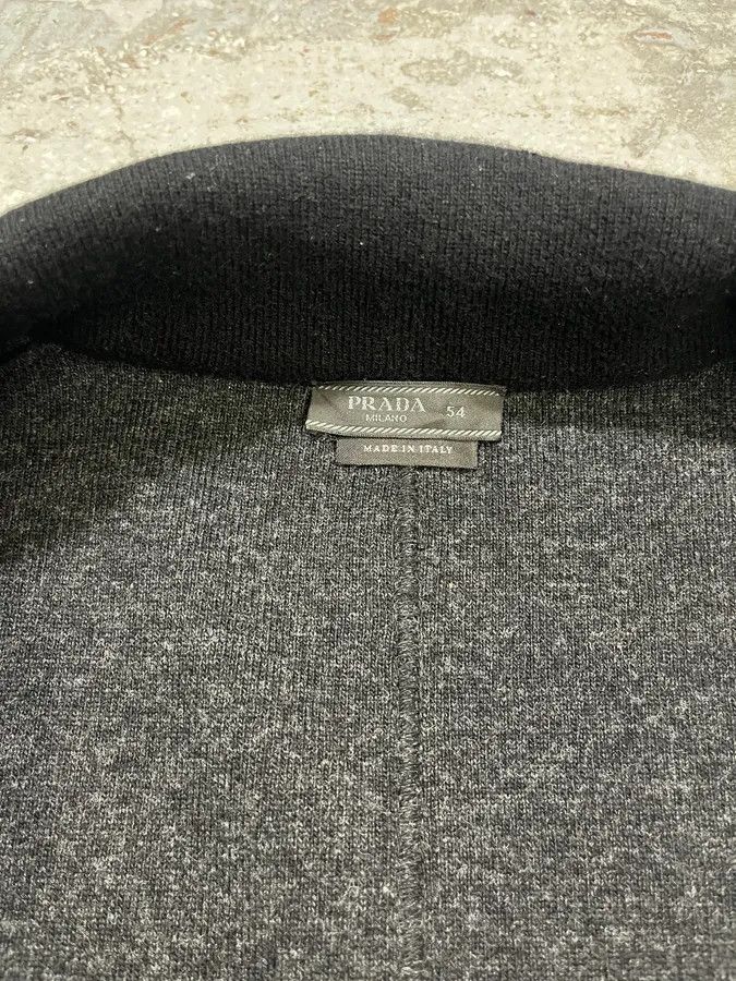 Prada AW2012 Prada Navy Wool Hybrid Buttoned Cardigan Jacket Size 44R - 6 Thumbnail