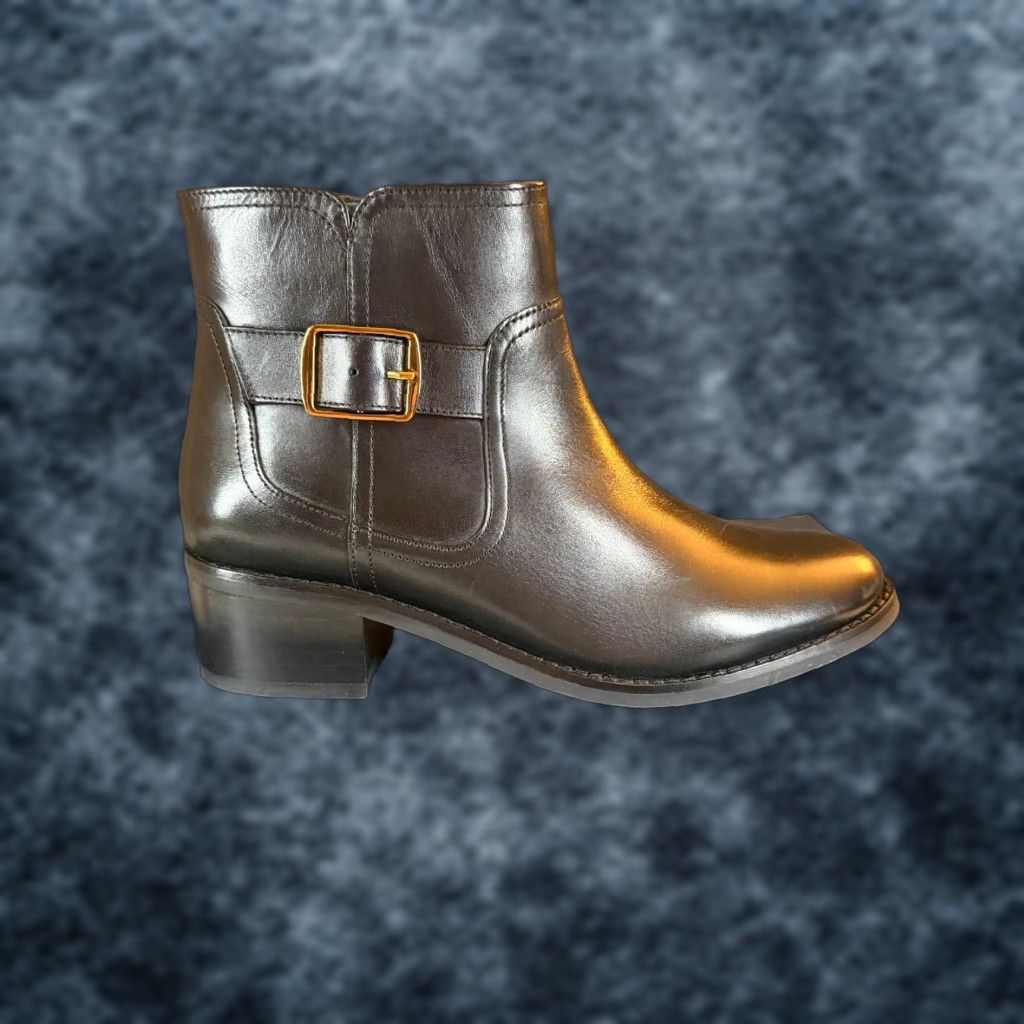 Cole Haan Cole Haan Thayer Black Leather Buckle Ankle Boots Women's Size 6 B NEW Size US 6 / IT 36 - 1 Thumbnail