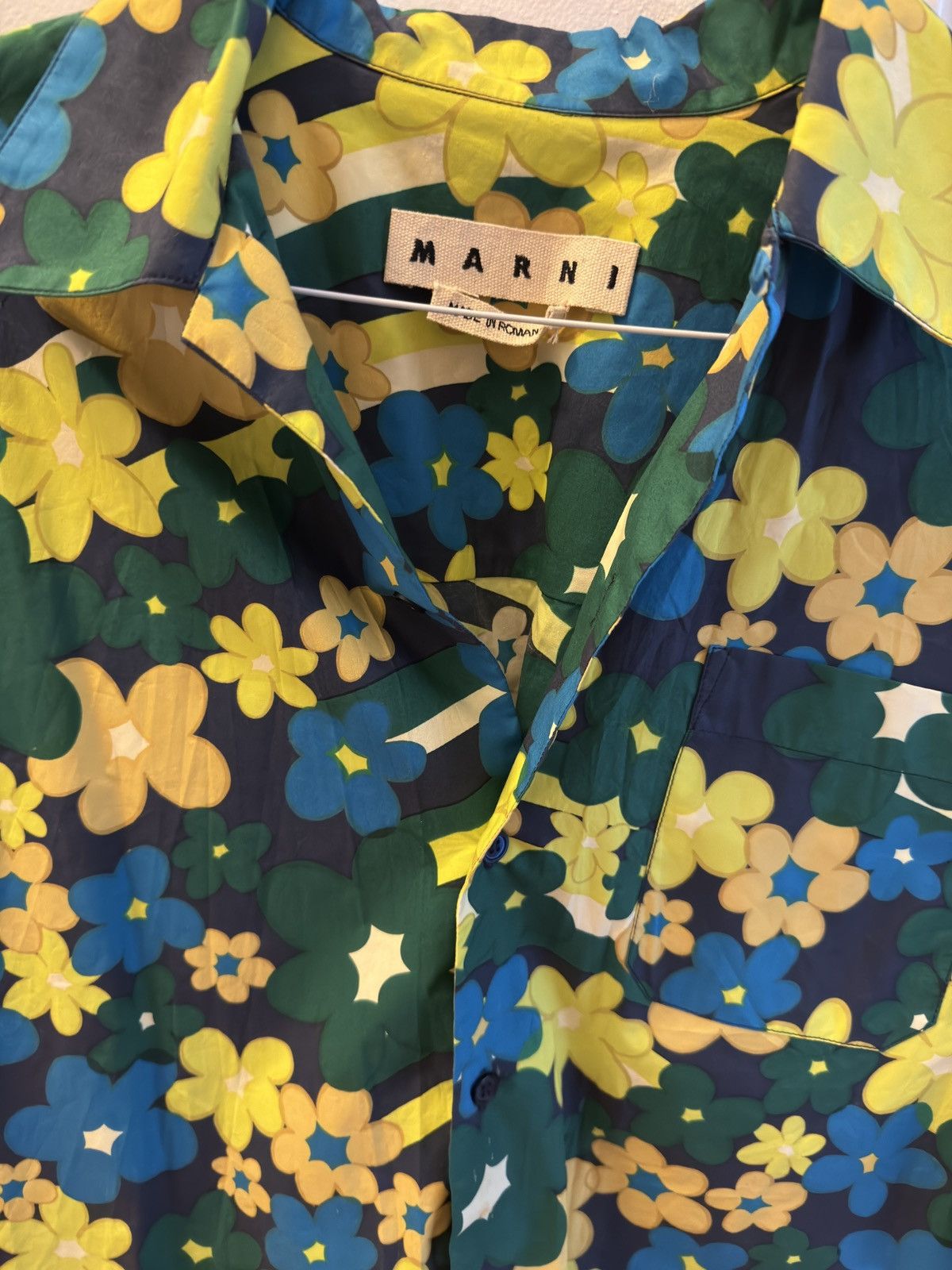 Marni Marni Short Sleeve Floral Button Up Shirt Size US M / EU 48-50 / 2 - 2 Thumbnail