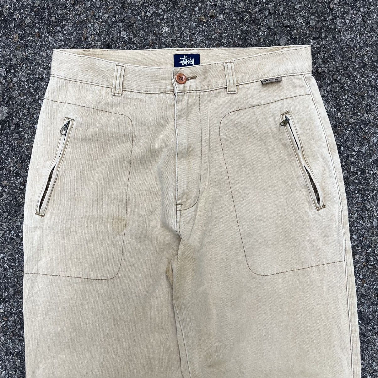 Stussy Vintage Stussy S2C Faded Pant Baggy Loose Fit Khaki Brown Size US 32 / EU 48 - 3 Thumbnail