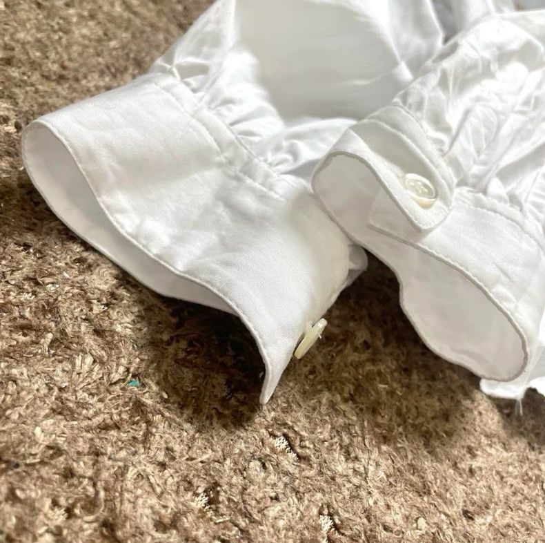 Comme des Garcons Comme Des Garcons White ruffled irregular long-sleeved shi Size XS / US 0-2 / IT 36-38 - 5 Thumbnail