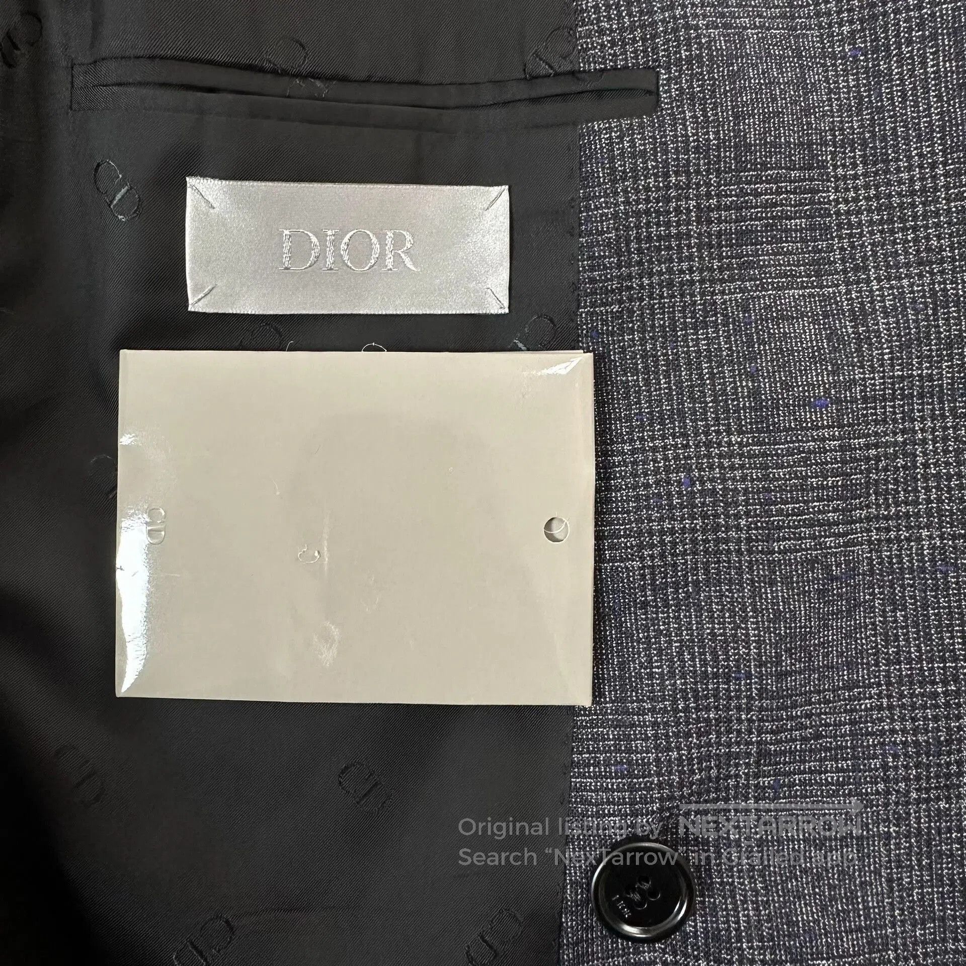 Dior Dior Man Wool Check Peak Lapel Suit. Size US M / EU 48-50 / 2 - 6 Thumbnail