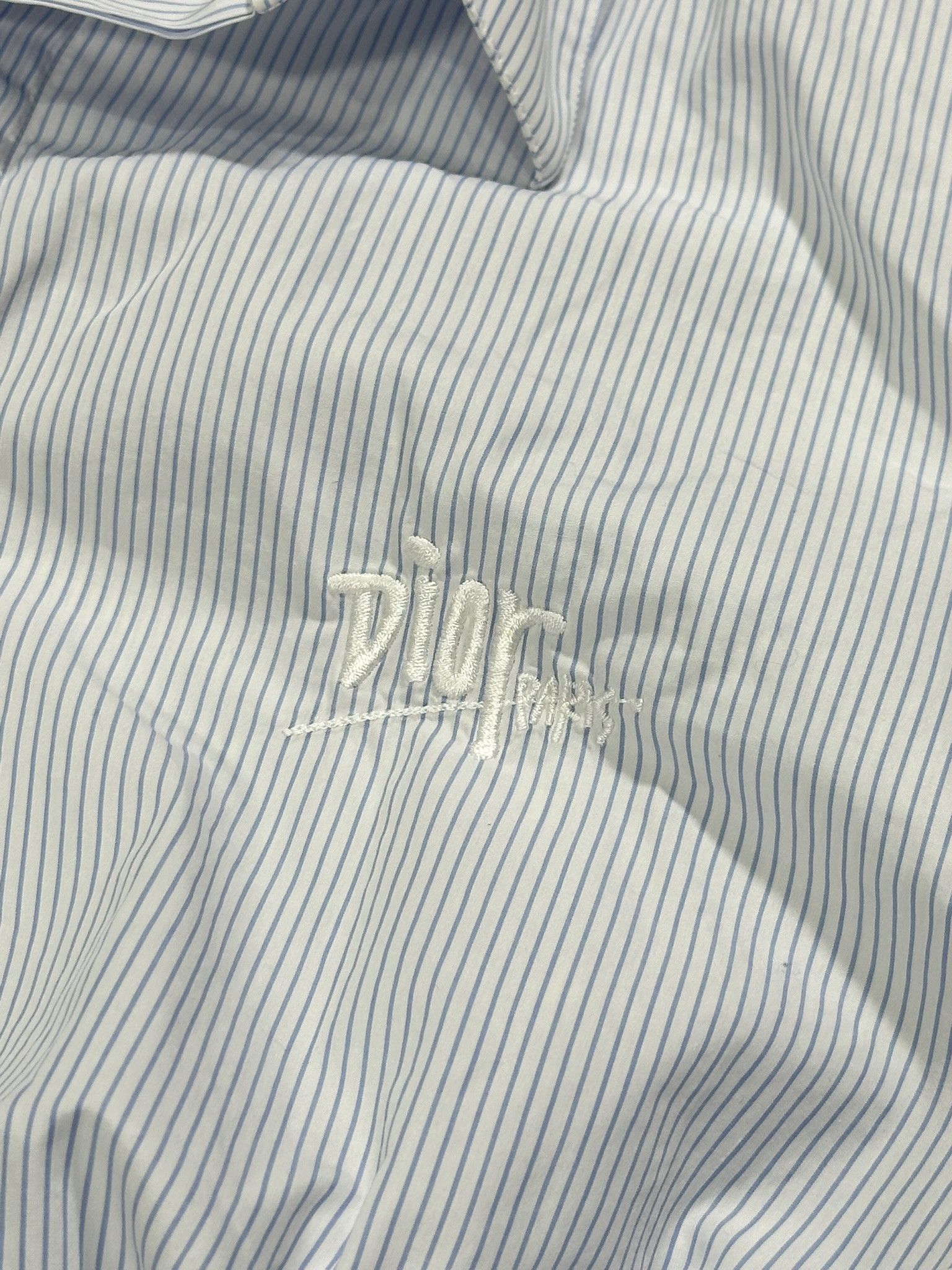 Dior Dior Shirt Striped Small Logo Paris Classic Light Blue Size US S / EU 44-46 / 1 - 6 Thumbnail