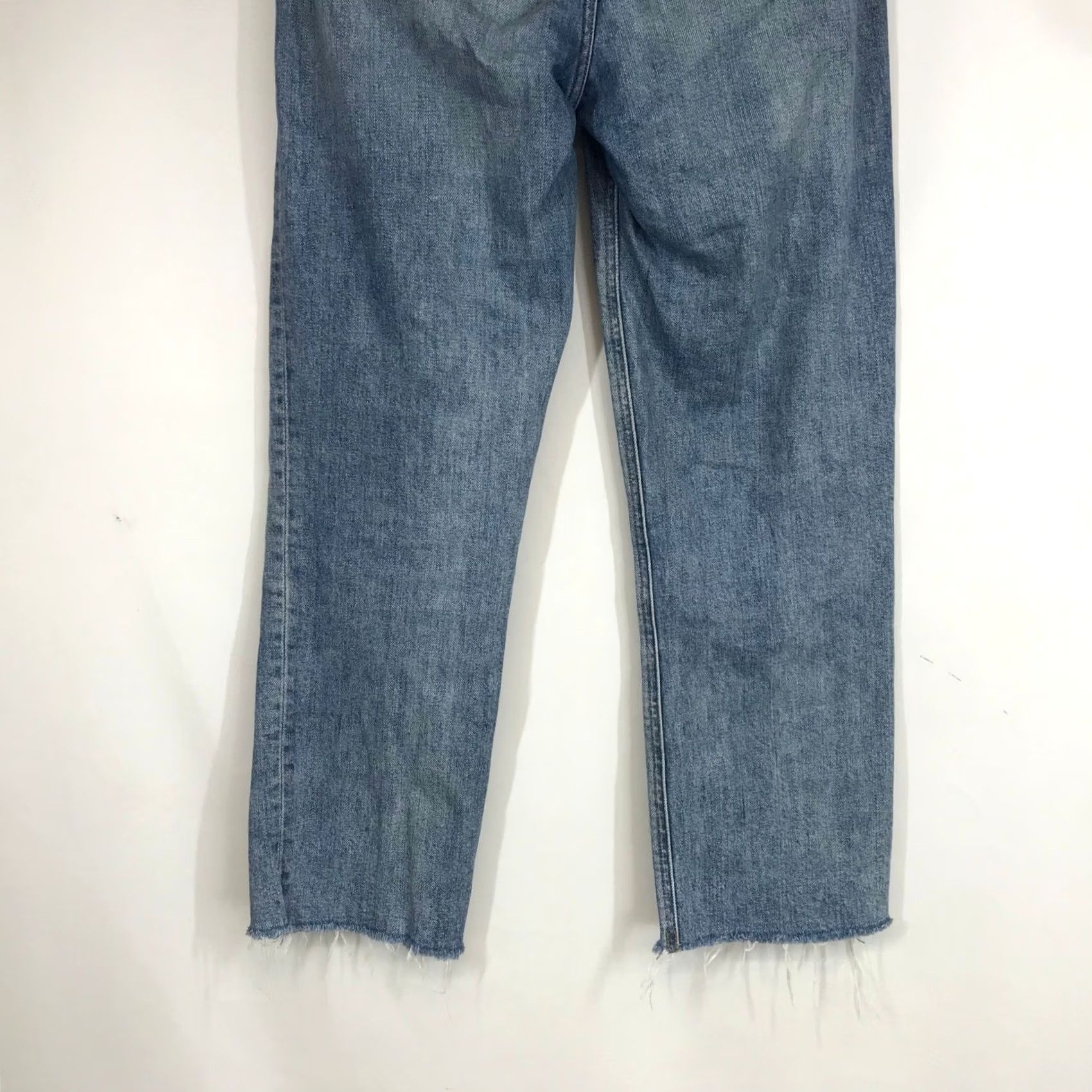 Vintage Denim Forum Jeans Womens 27 Blue The Arlo High Rise Straight Raw Hem Size Size 27" / US 4 / IT 40 - 6 Thumbnail
