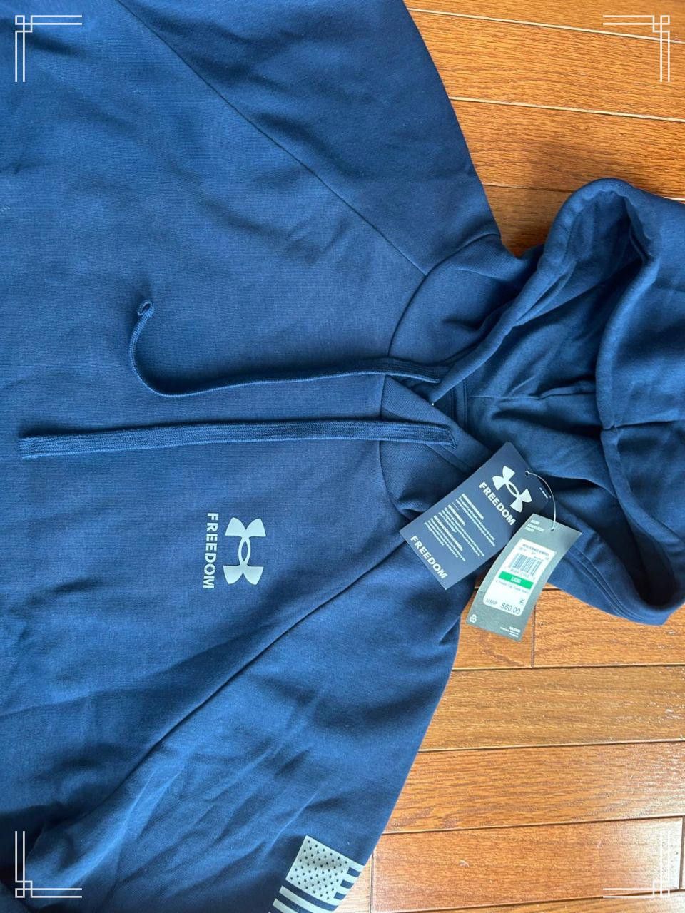 Designer Under Armour Men's Freedom Fleece Hoodie - Navy, Size Large Size US L / EU 52-54 / 3 - 1 Thumbnail