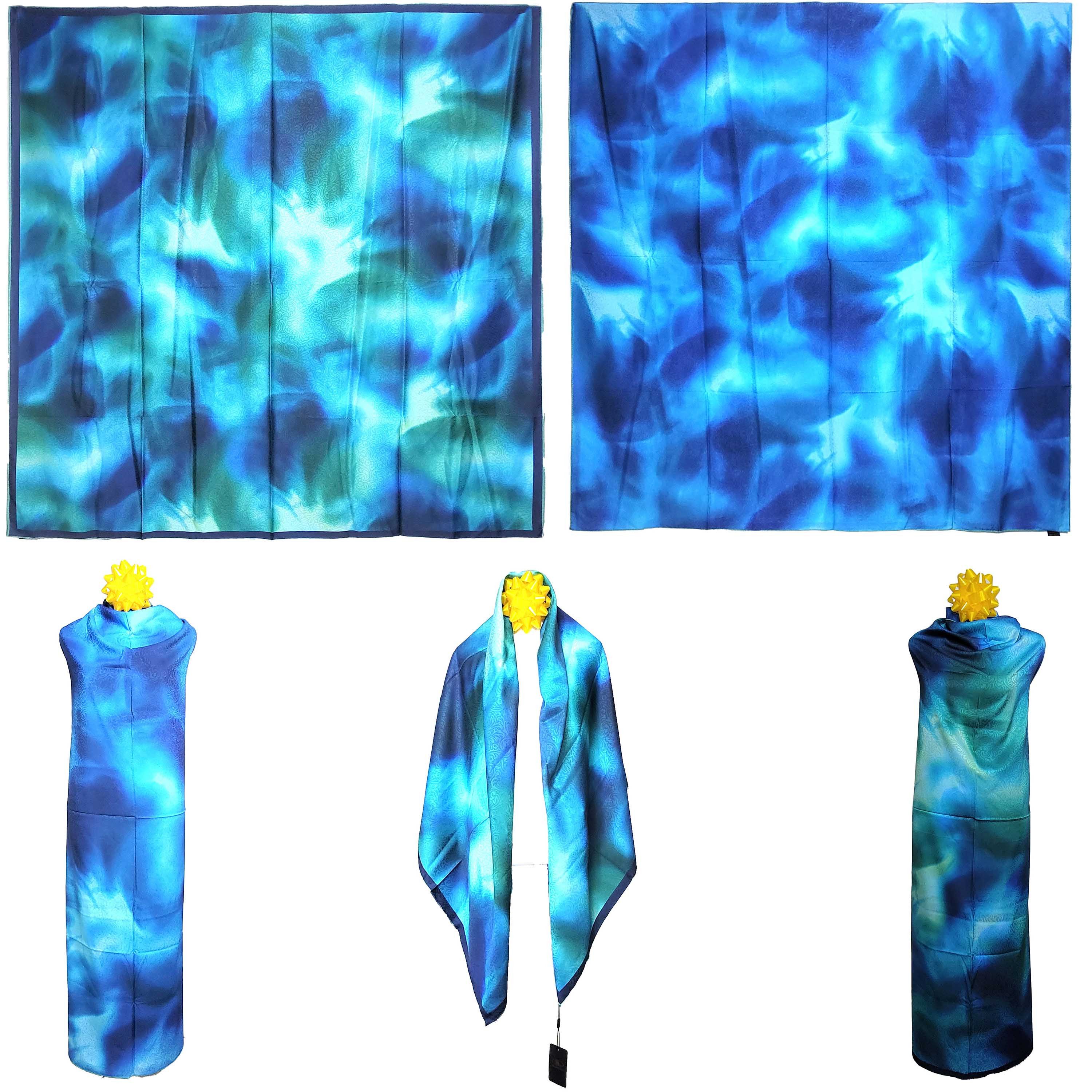 Other NWT Double Sided Silk Scarf 52"x52" Large Square Wrap 3208 Size ONE SIZE - 1 Thumbnail