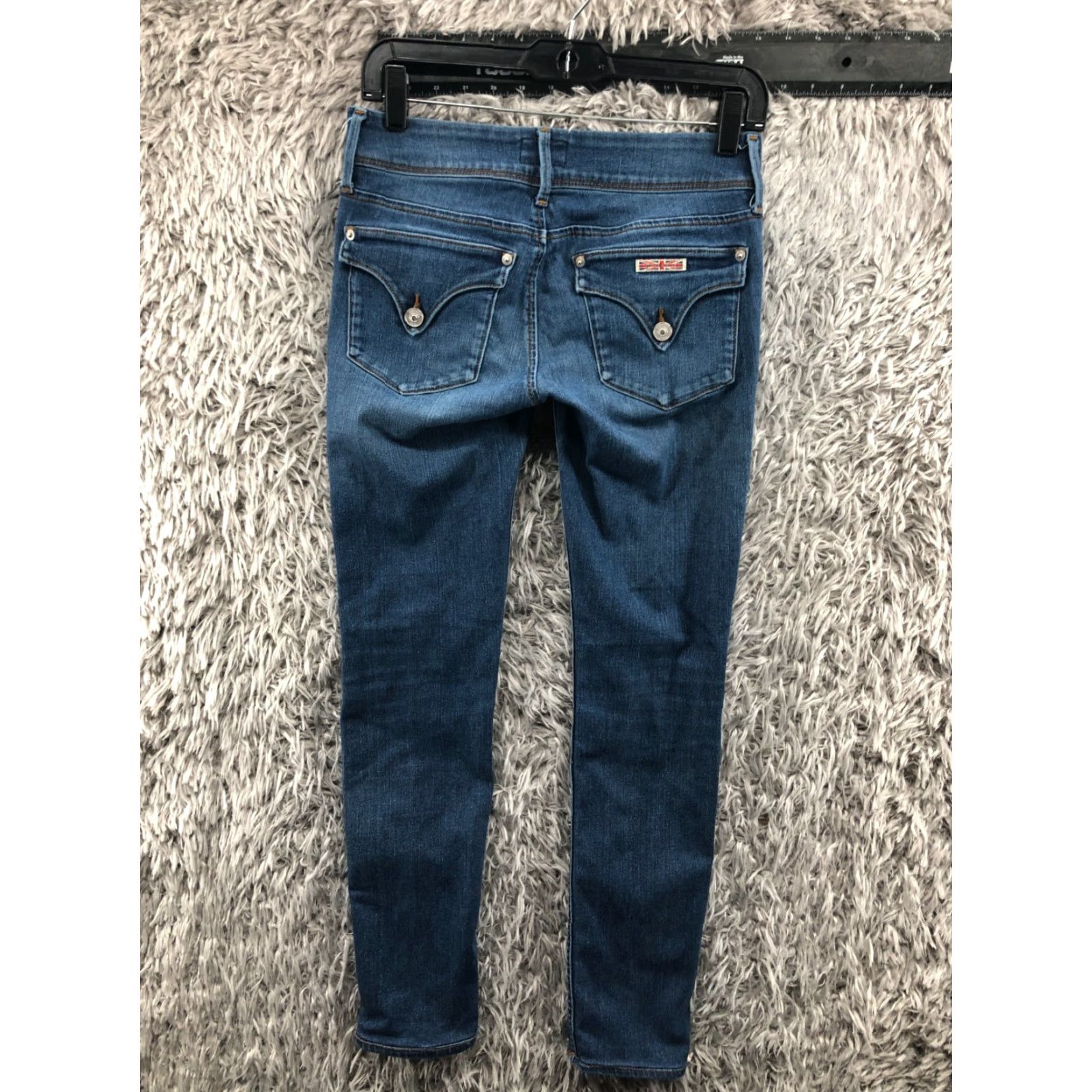 Hudson Hudson Collin Skinny Jeans Womens Medium Wash Blue Size 25 Regular Slim Fit 5-Pocket Denim Jeans Size 42" / US 20 - 5 Thumbnail