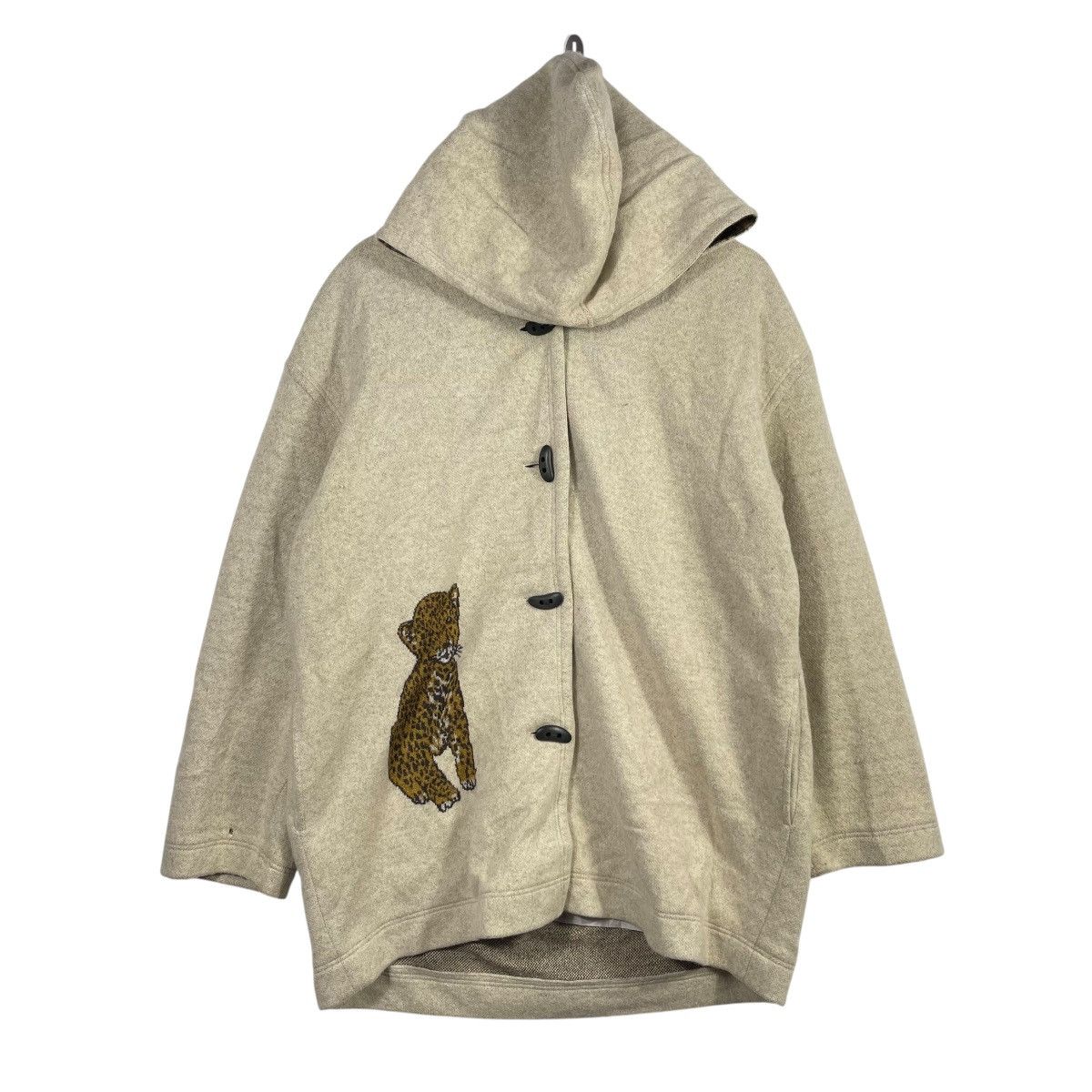 Vintage RECENT PIECE For Ladies Leopard Embroidery Hooded Jacket Size XXL / US 16-18 / IT 52-54 - 1 Thumbnail