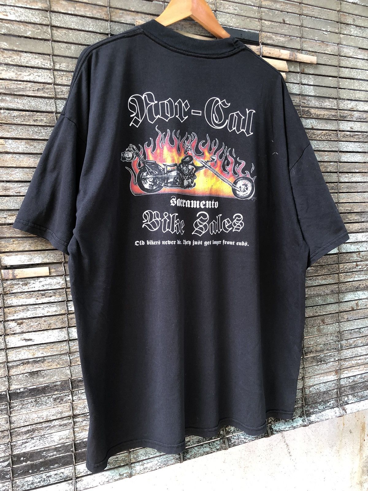 Harley Davidson 🔥Vintage🔥90s Sunfaded American Choopers Flames Tshirts Size US XXL / EU 58 / 5 - 3 Thumbnail