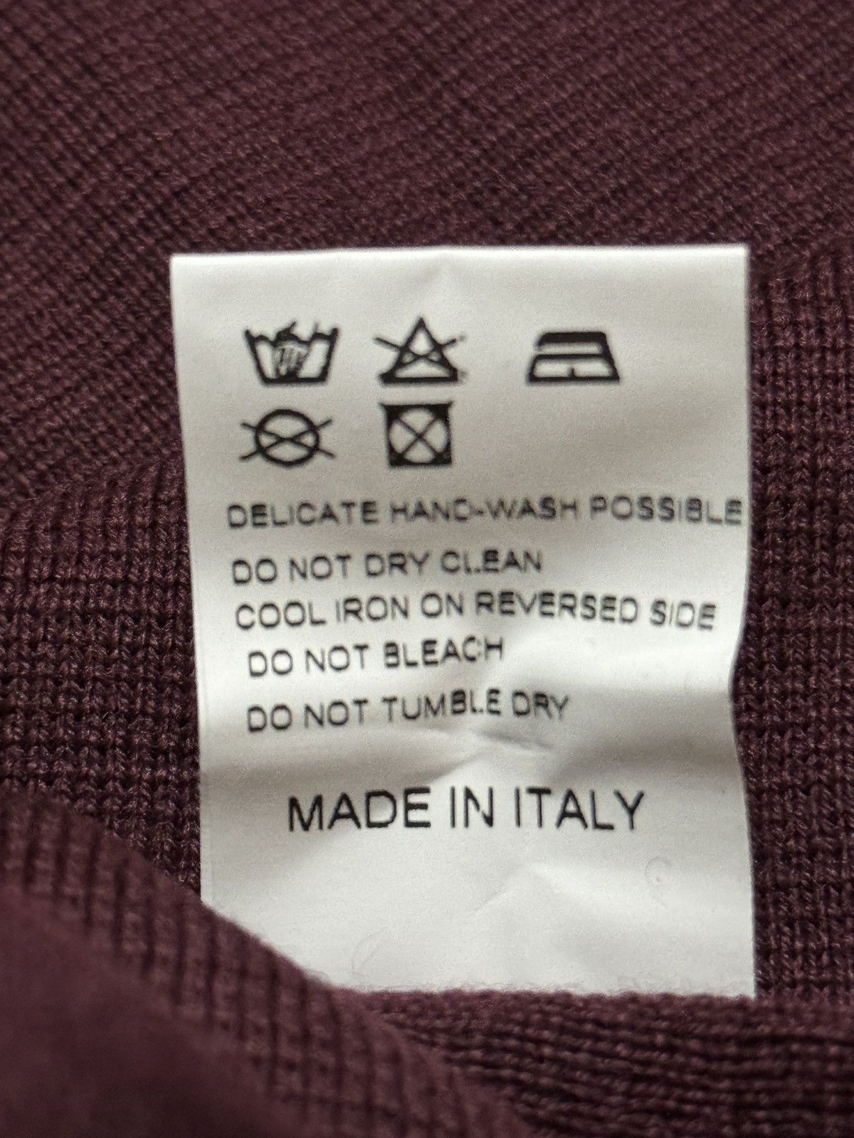 Silent By Damir Doma DAMIR DOMA Silent Cropped Sweater Mock Neck Burgundy Wool Size US M / EU 48-50 / 2 - 11 Thumbnail
