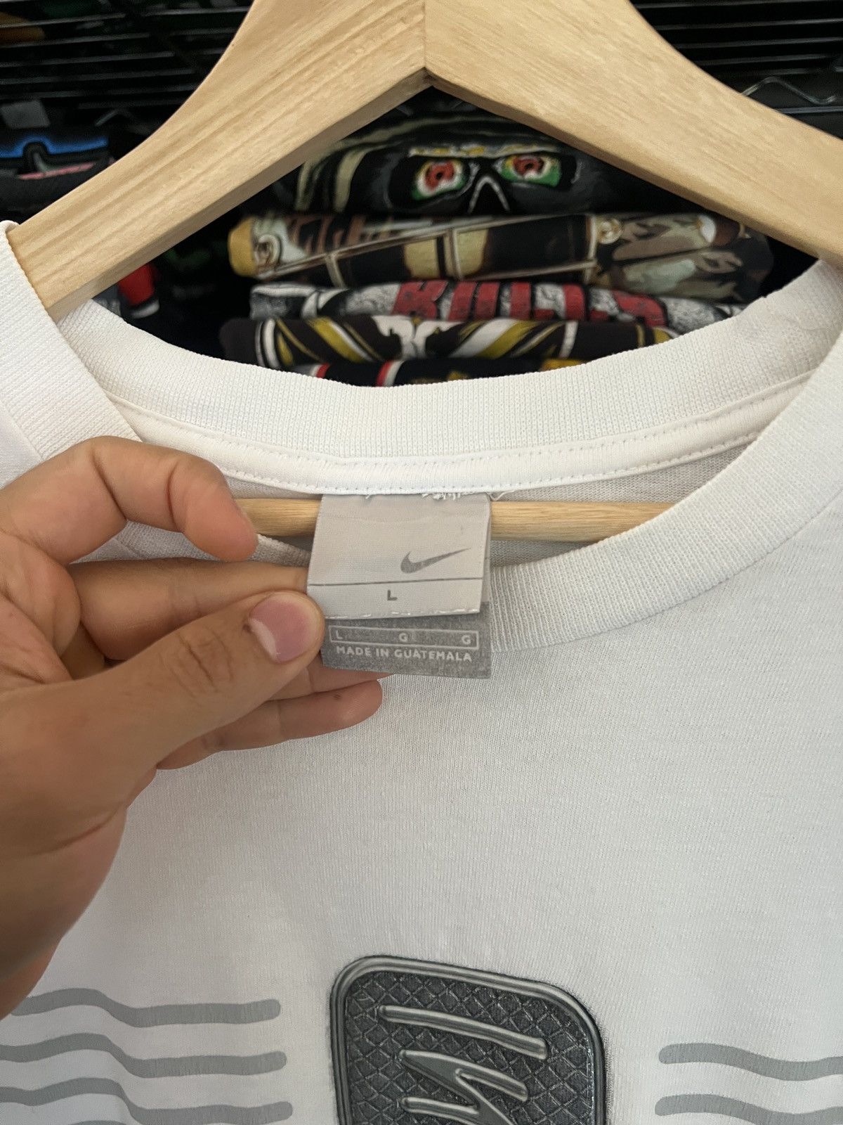 Nike 2000s Nike Swingman Athletics Baseball MLB Mini Swoosh Tee Size US L / EU 52-54 / 3 - 5 Thumbnail
