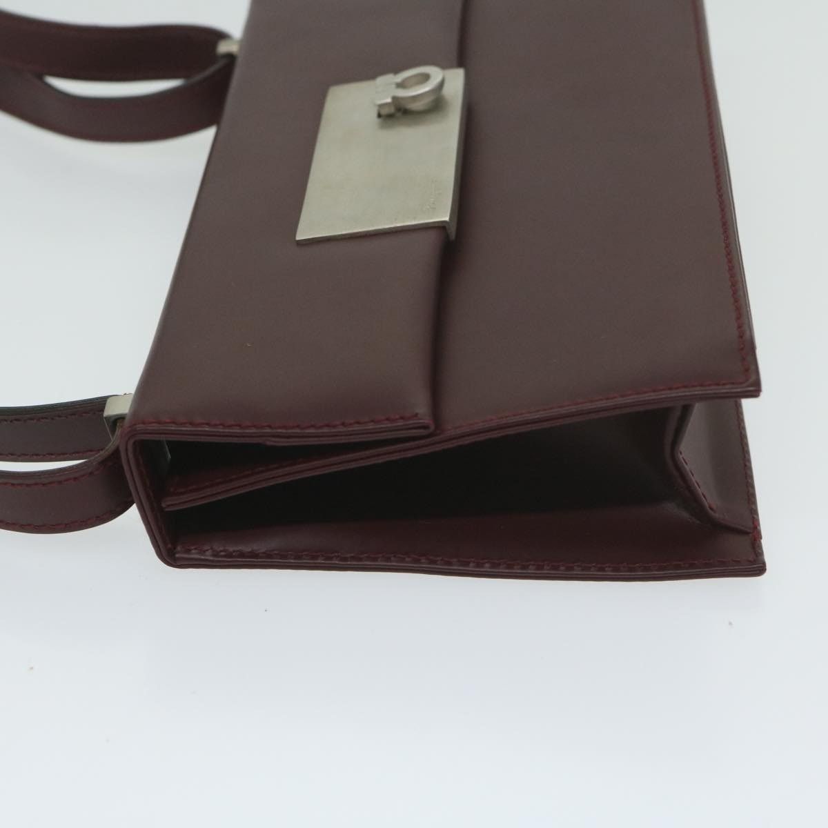 Salvatore Ferragamo Salvatore Ferragamo Gancini Shoulder Bag Leather Bordeaux Size ONE SIZE - 5 Thumbnail