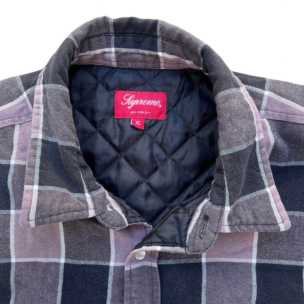 ジャケット・アウター supreme Quilted Faded Plaid Shirt Supreme Quilted Faded Plaid Shirt (FW18) - $138