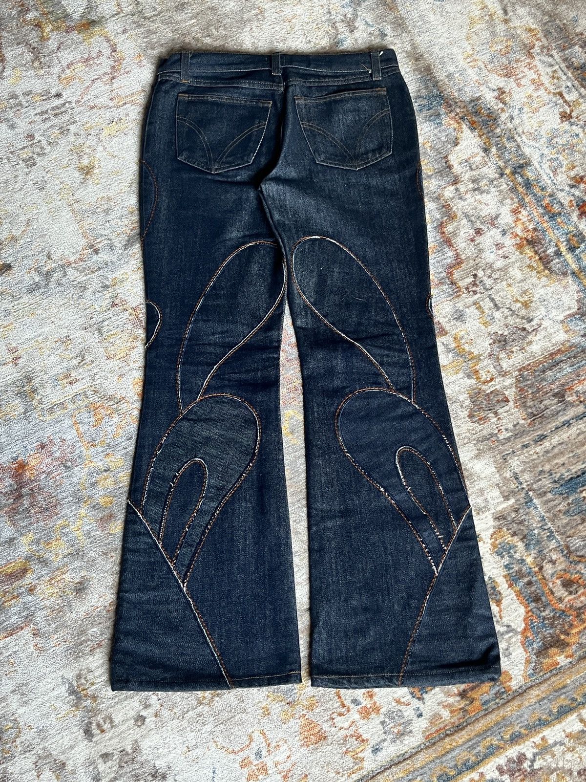 Dolce & Gabbana D&G Butterfly Flared Denim Size 28" / US 6 / IT 42 - 4 Thumbnail