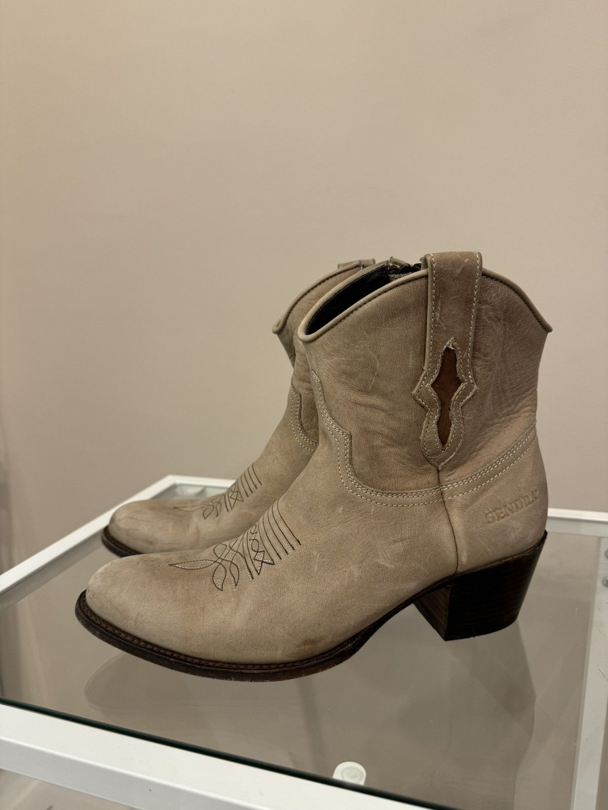 Leather Kozaki Sendra made in Spain boots shoes cowboys hype Size US 7 / IT 37 - 3 Thumbnail