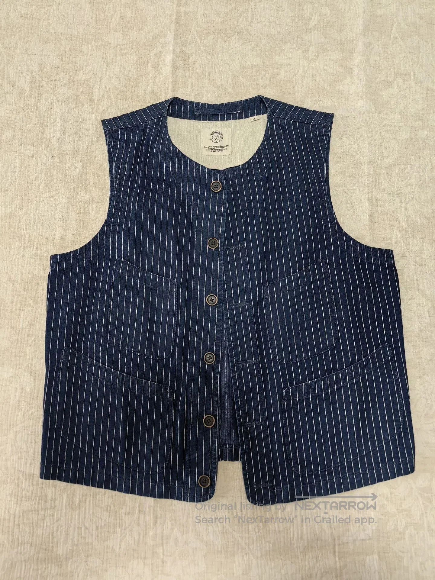 Black Brown 1826 TACITURNLI Brown's Striped Vest. Size US L / EU 52-54 / 3 - 1 Thumbnail