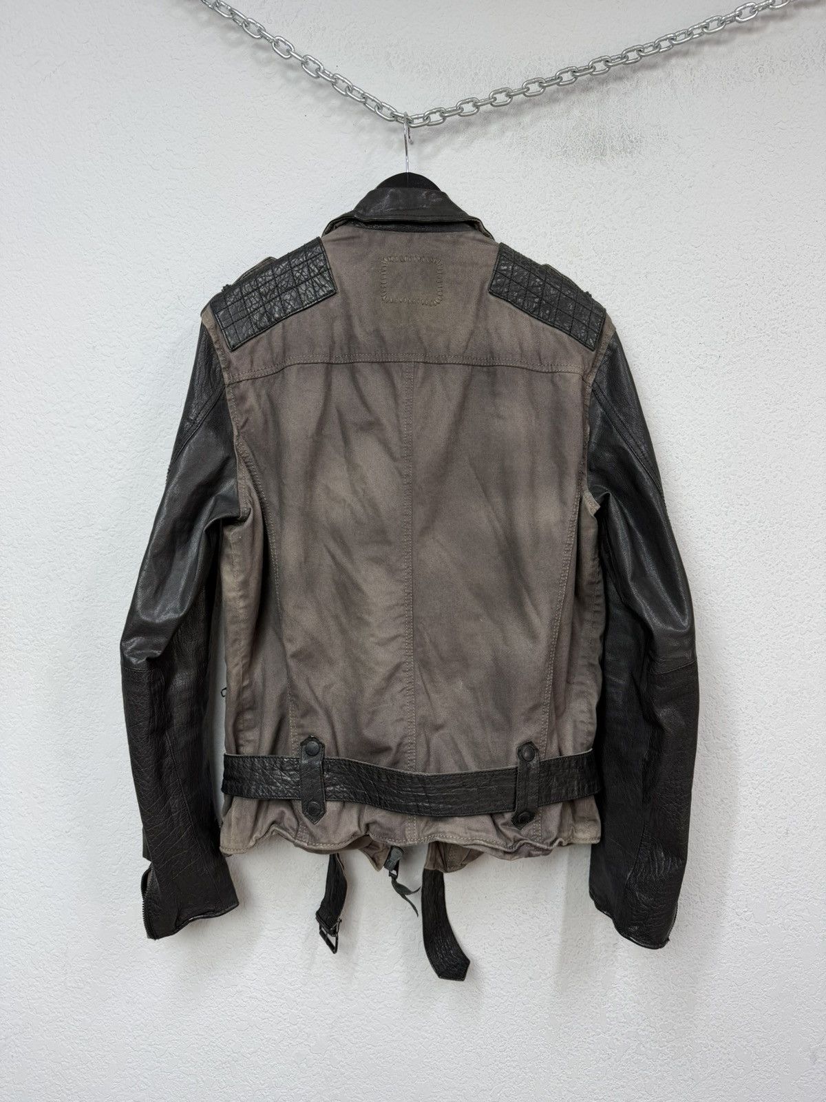 If Six Was Nine Rick Owens Style Bomber Cropped Leather Jacket Distressed Size US L / EU 52-54 / 3 - 4 Thumbnail